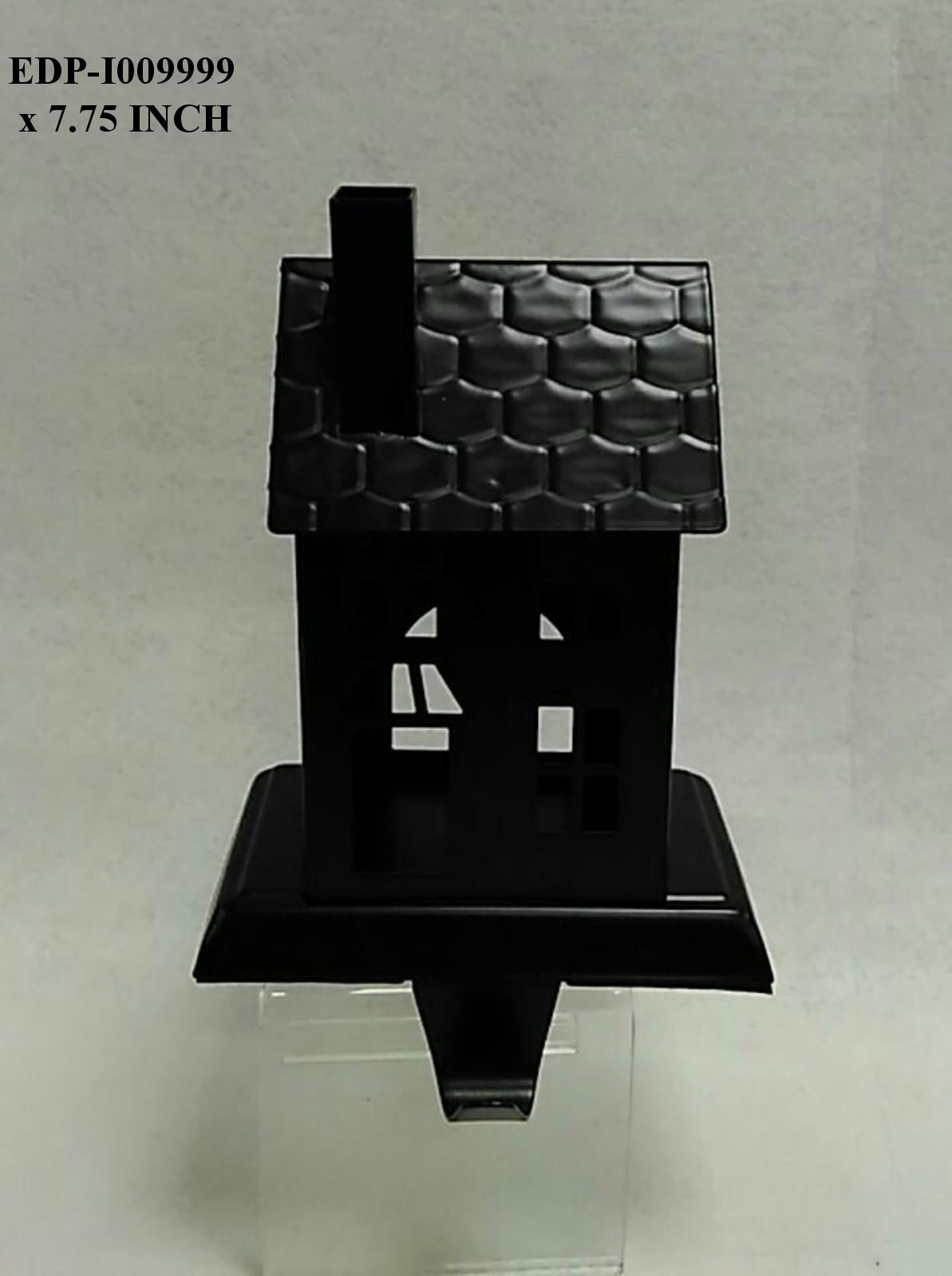 7.75"H. Black House Stocking Holder