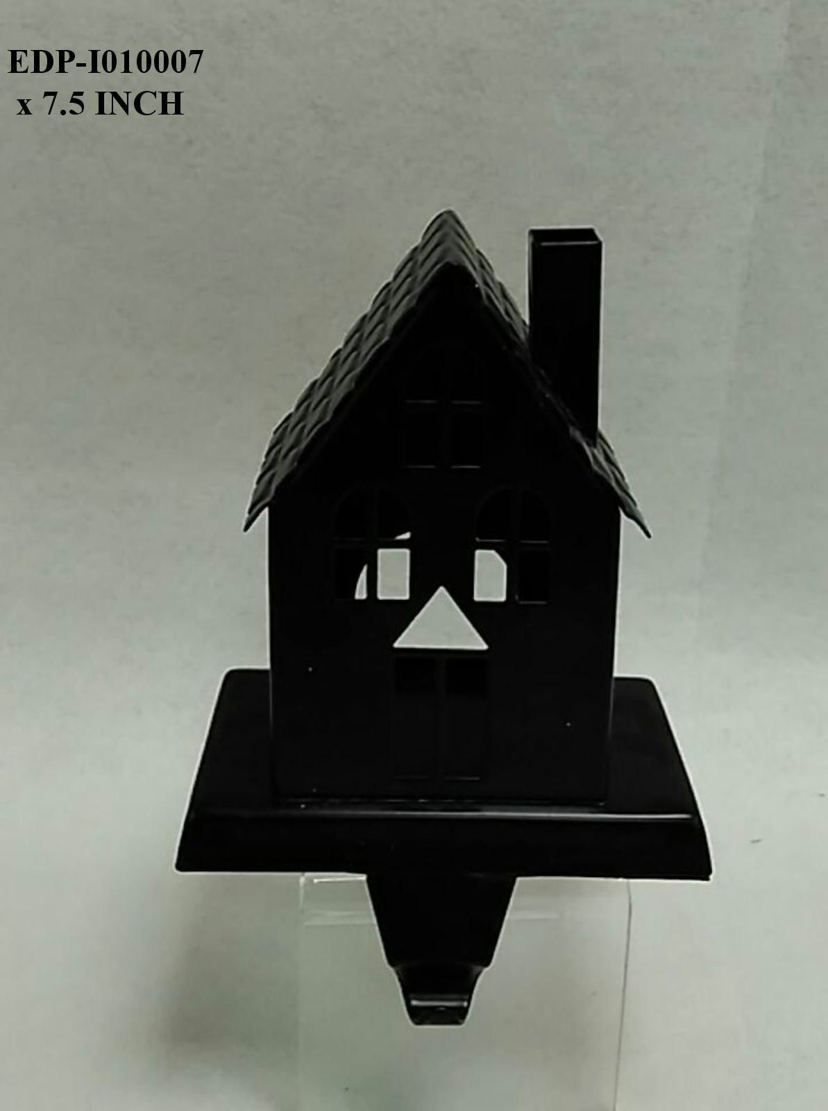 7.5"H. Black House Stocking Holder