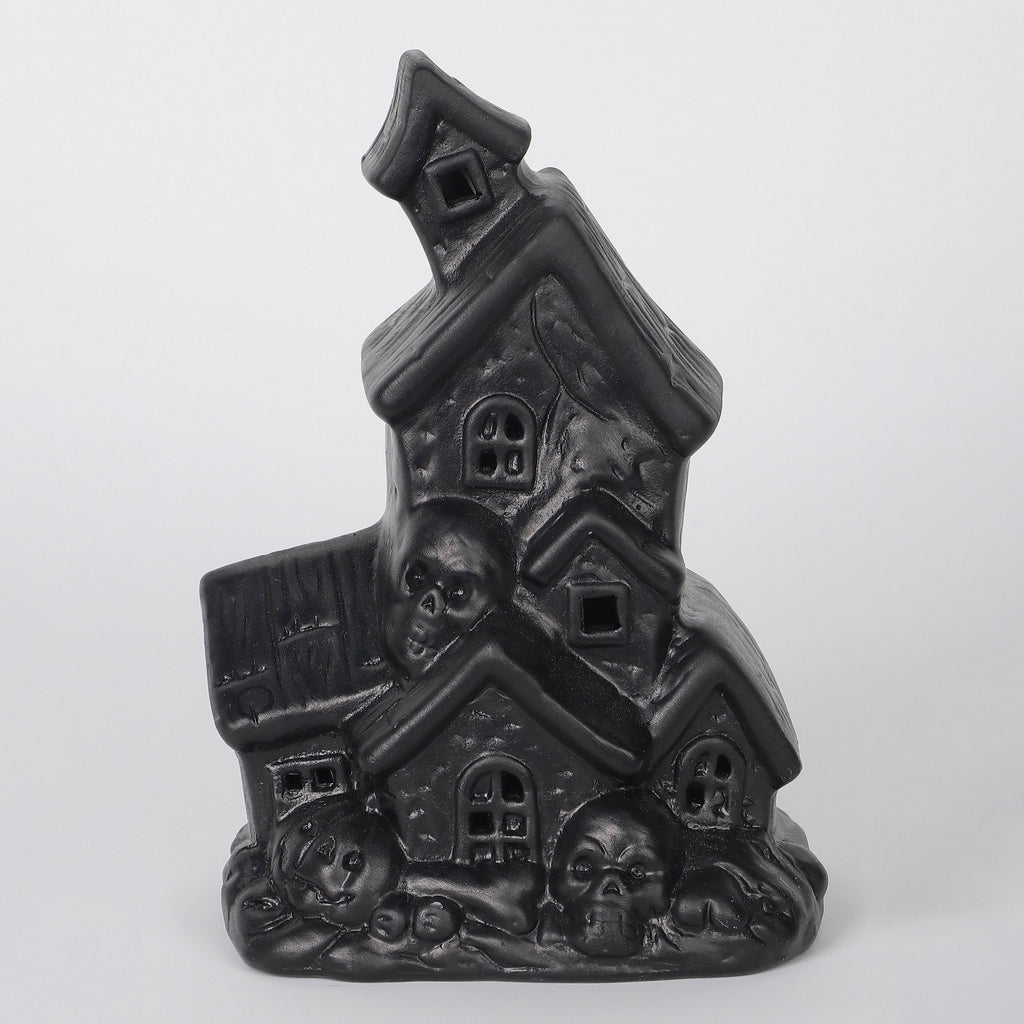 6.25"H. Halloween Black Haunted House