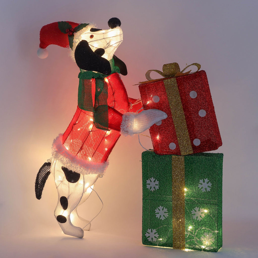 31"H. Christmas Standing Dog with Gifts