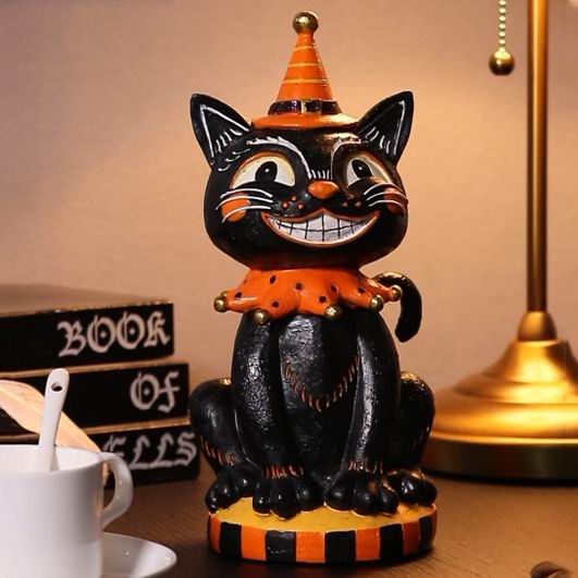 10" Halloween Table Top Cat