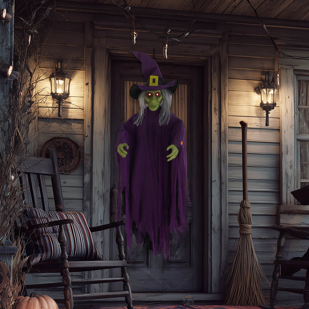 52" Halloween Fabric Hanging Witch