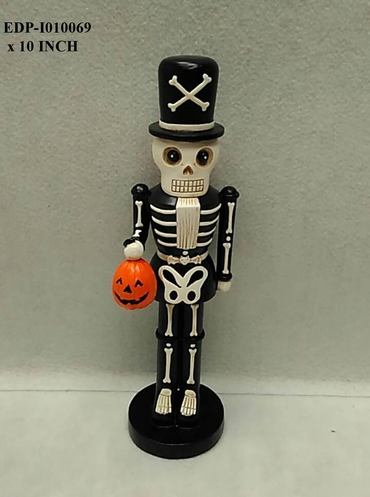 10" Wooden Skeleton Nutcracker