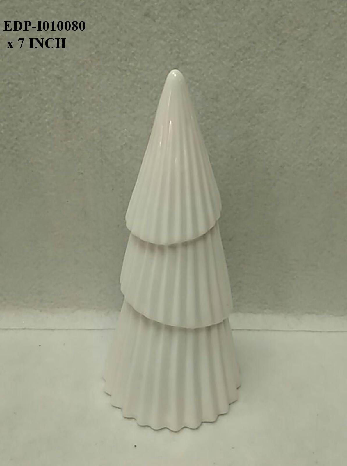 7" Ceramic White Tree