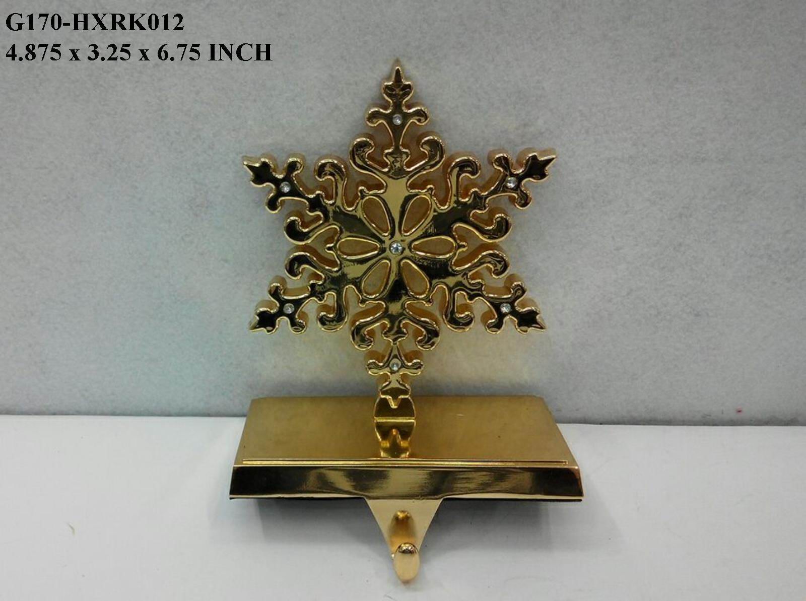 6.75" Multicolor/Gold Star Stocking Holder