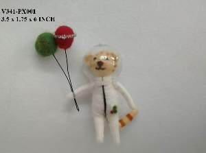 6.0"  Fabric Dog Orn