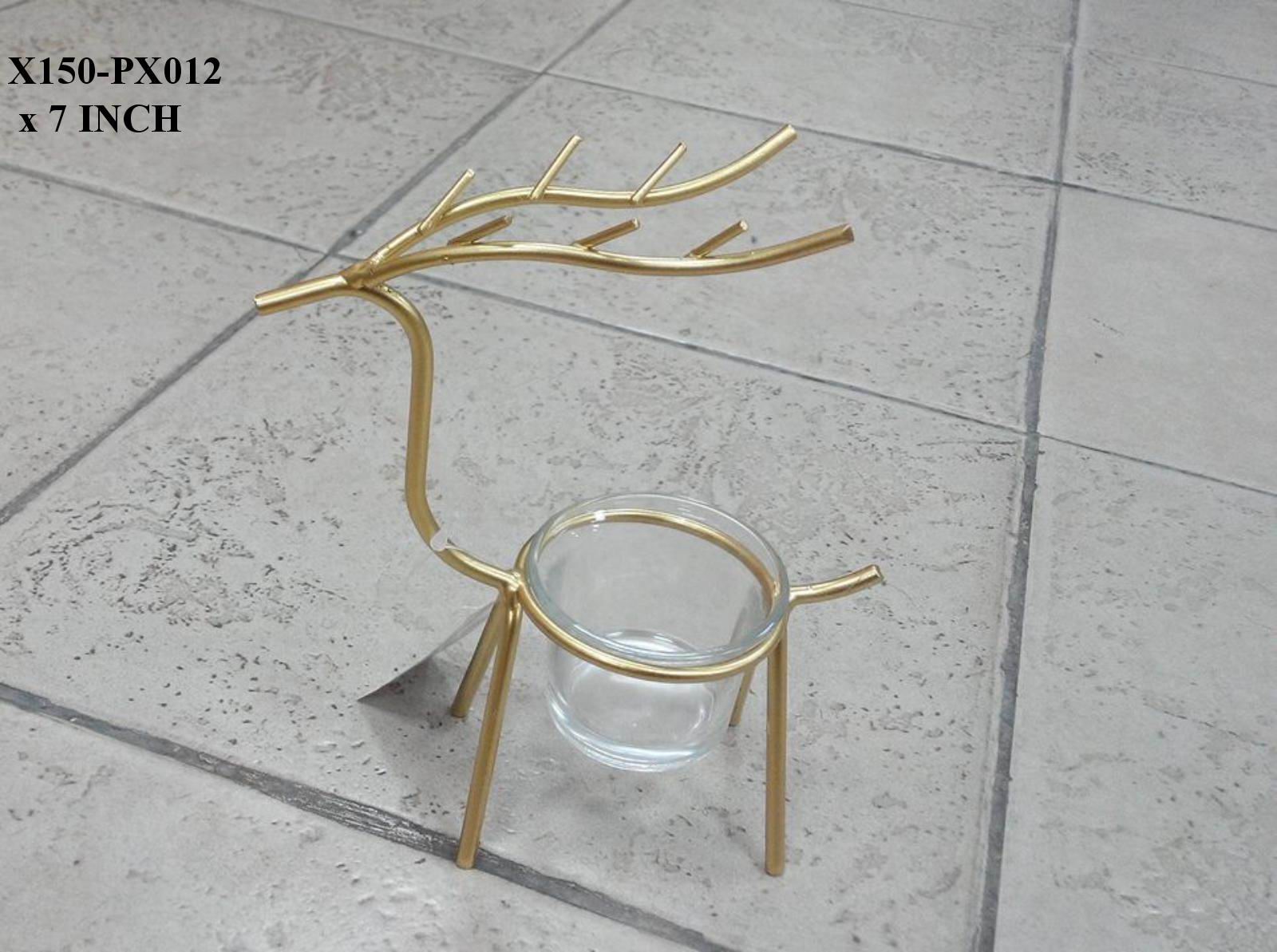 7.0" Metal/ Glass Tealight Holder