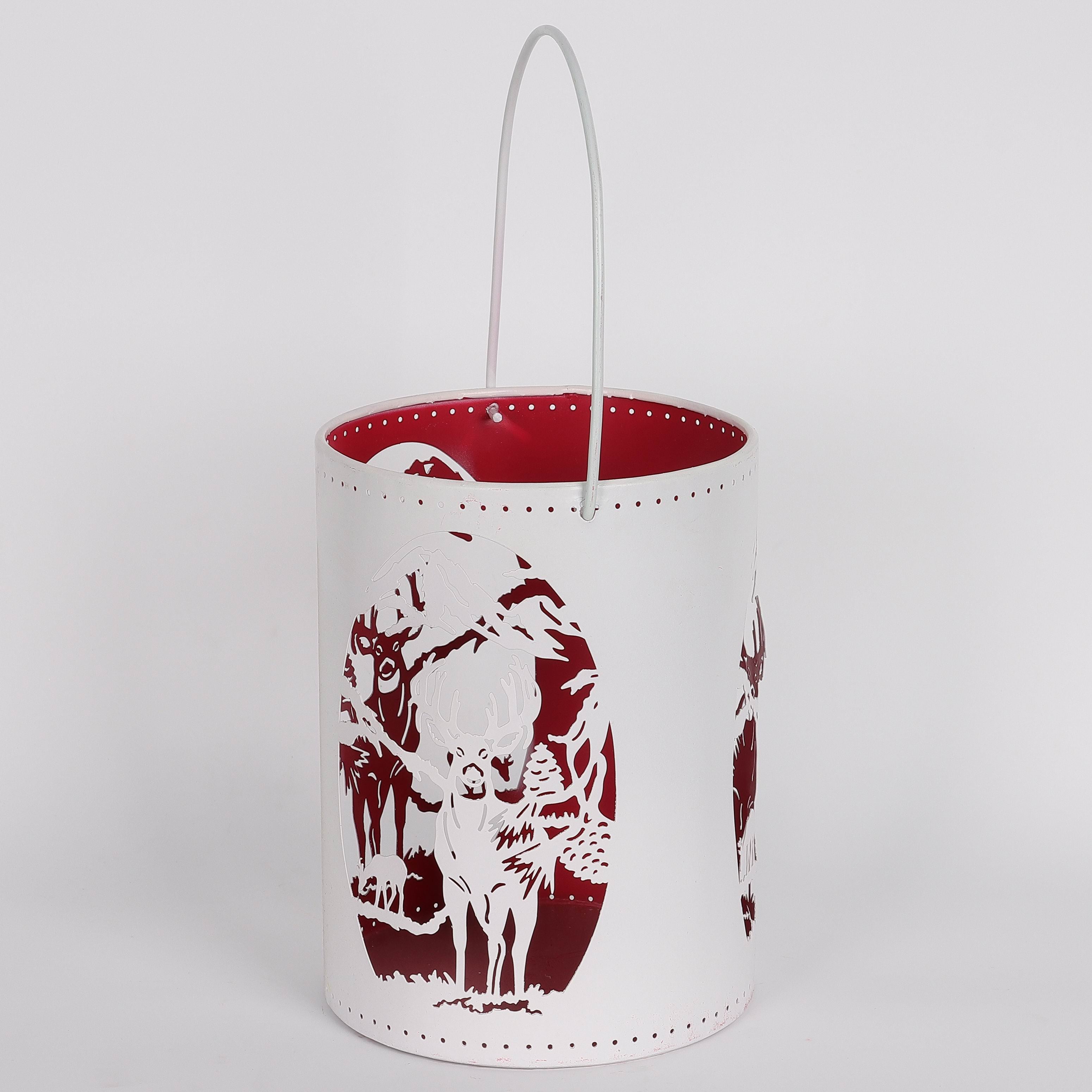 6 X 6 X 8"H CHRISTMAS CONTAINER DECOR