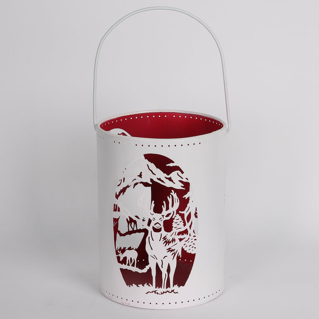 6 X 6 X 8"H CHRISTMAS CONTAINER DECOR