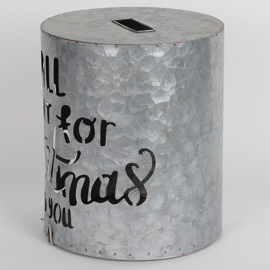 7 X 7 X 8"H MONEY BANK TIN BOX DECOR