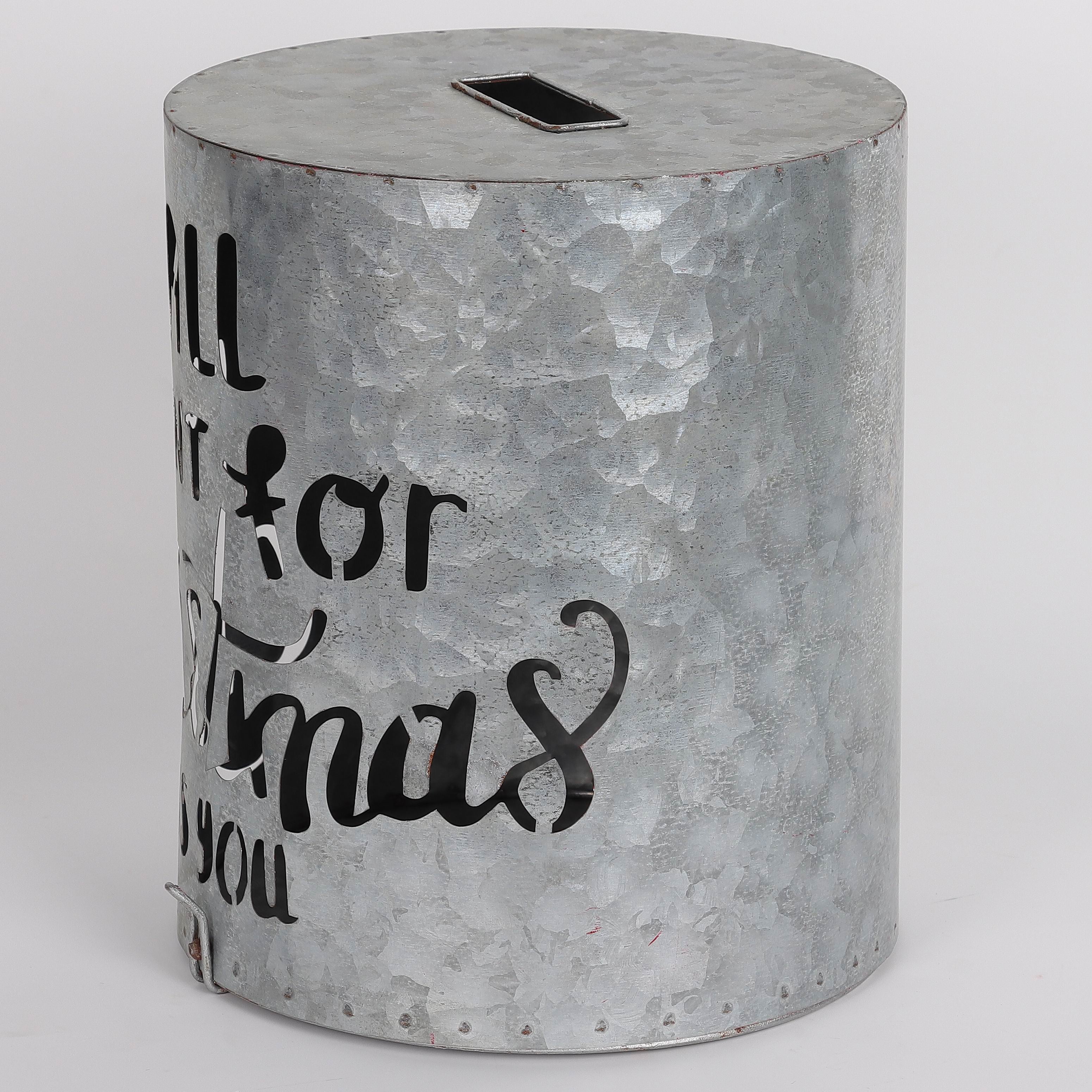 7 X 7 X 8"H MONEY BANK TIN BOX DECOR