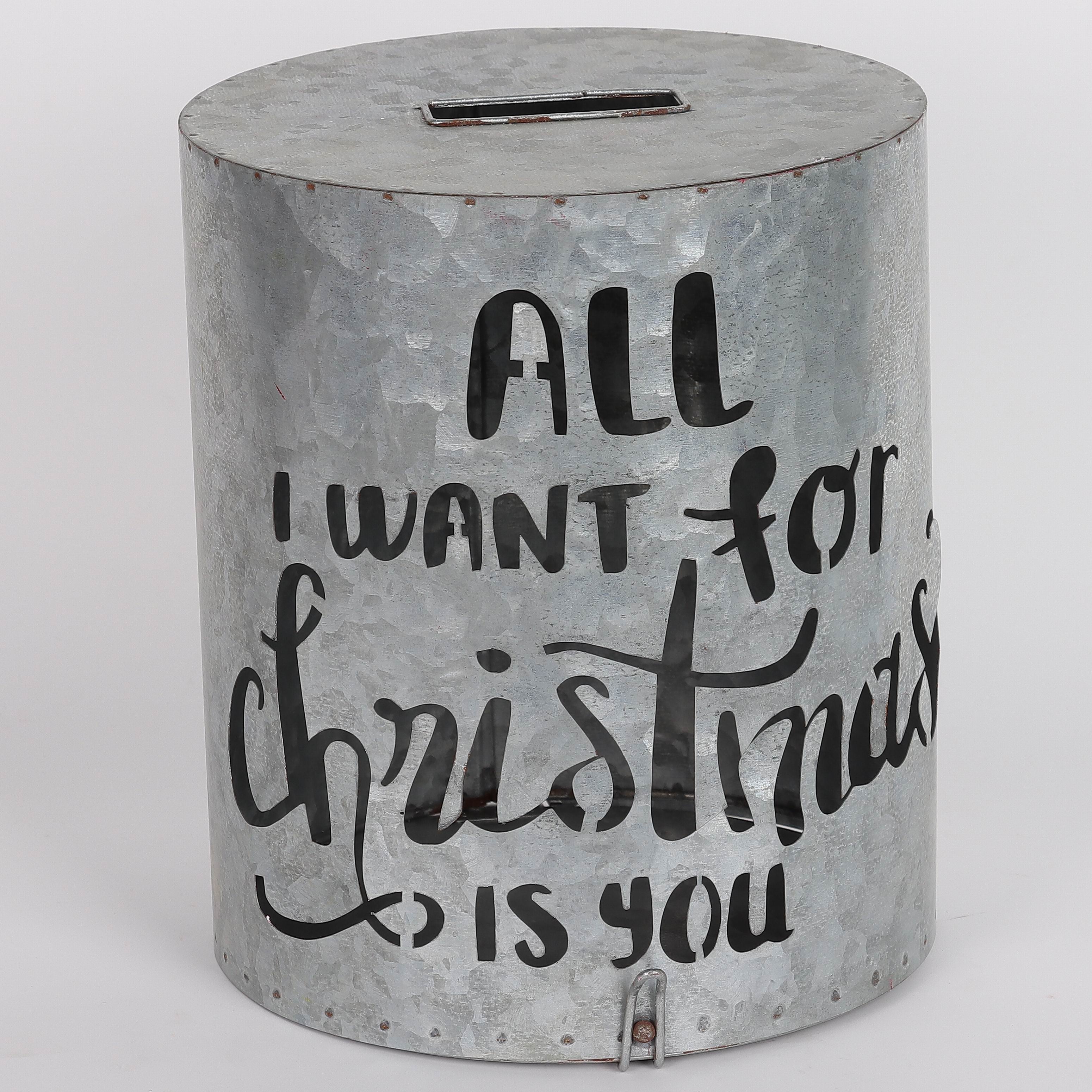 7 X 7 X 8"H MONEY BANK TIN BOX DECOR