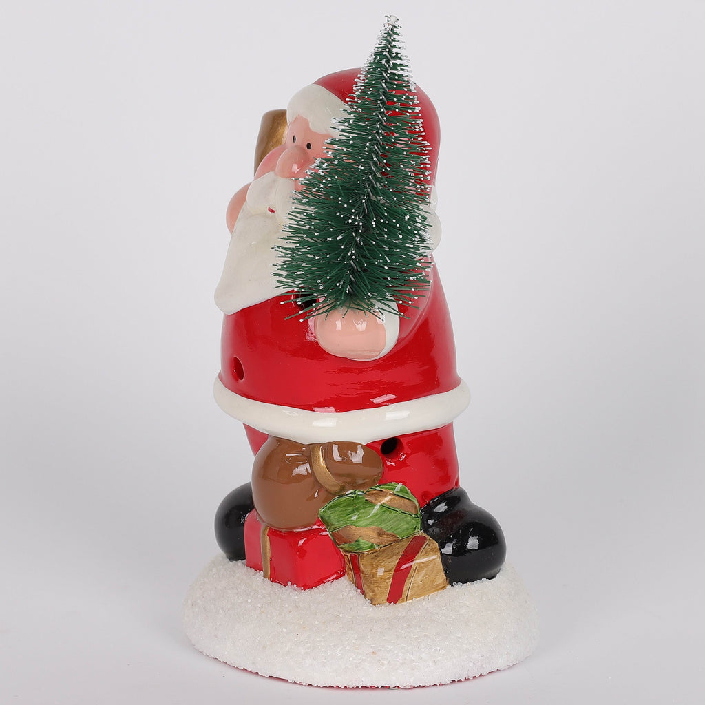6.5 X 3.75 X 3"H CERAMIC SANTA DECOR