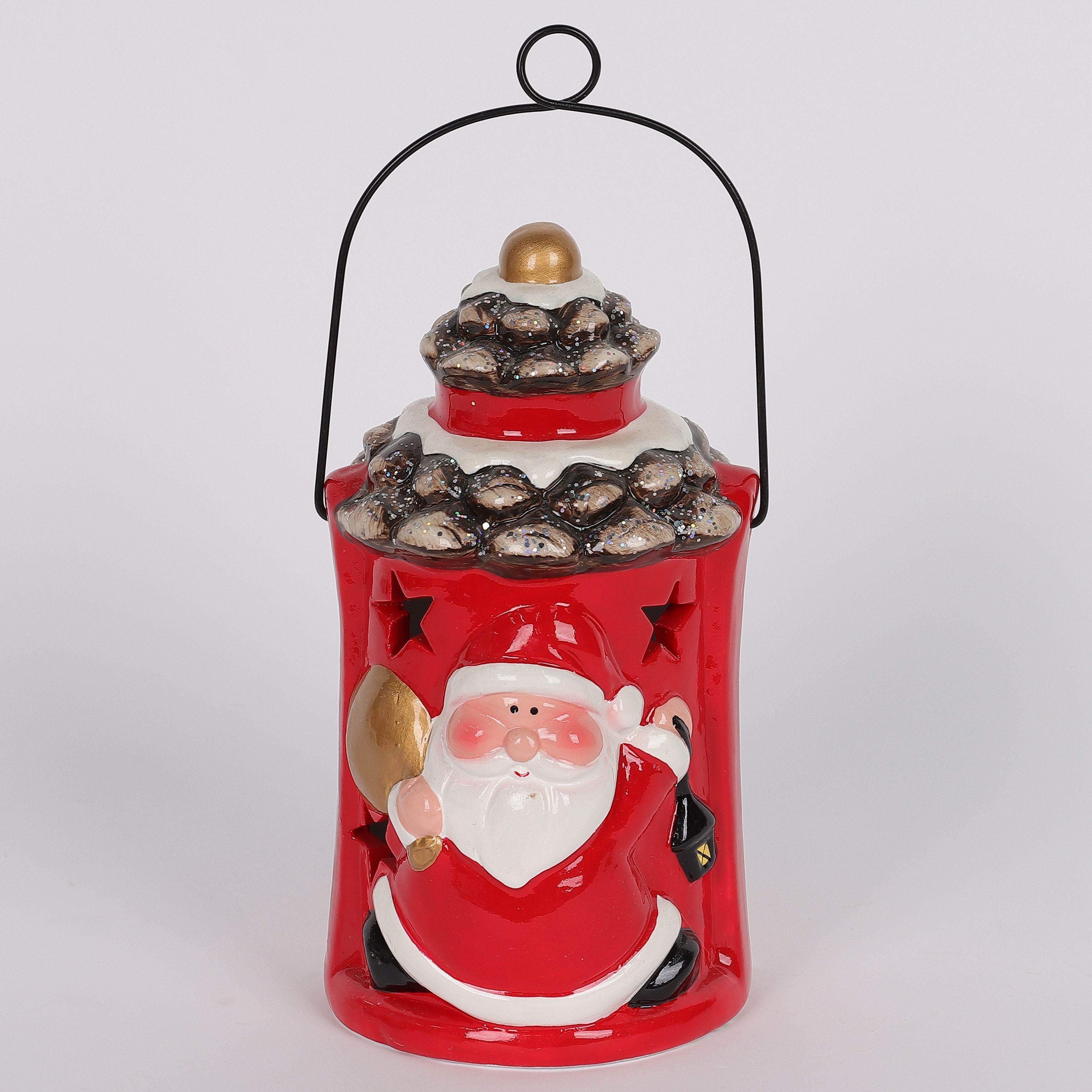 6 X 3.25 X 3.25"H SANTA CONTAINER DECOR
