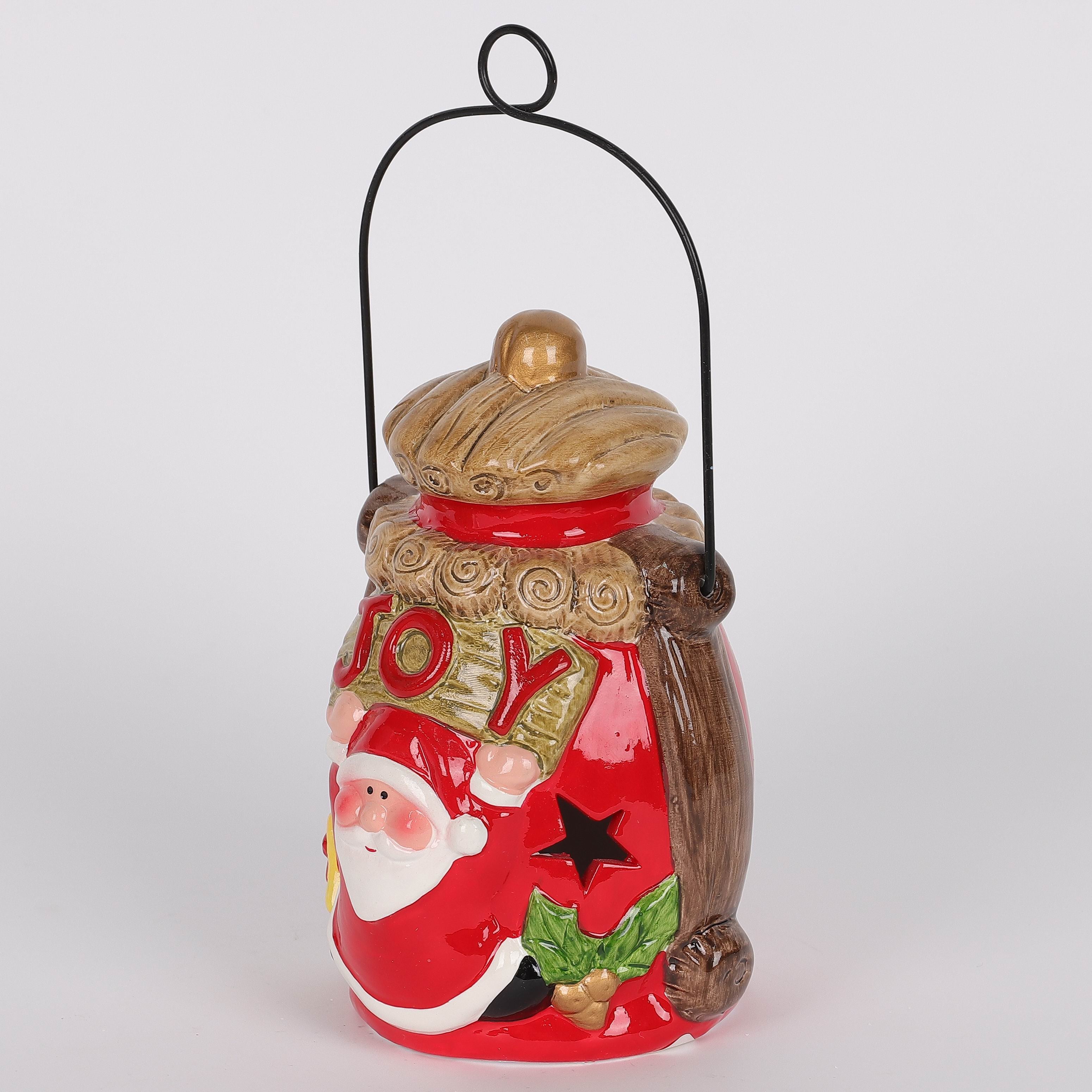 5 X 3.5 X 3"H SANTA CONTAINER DECOR