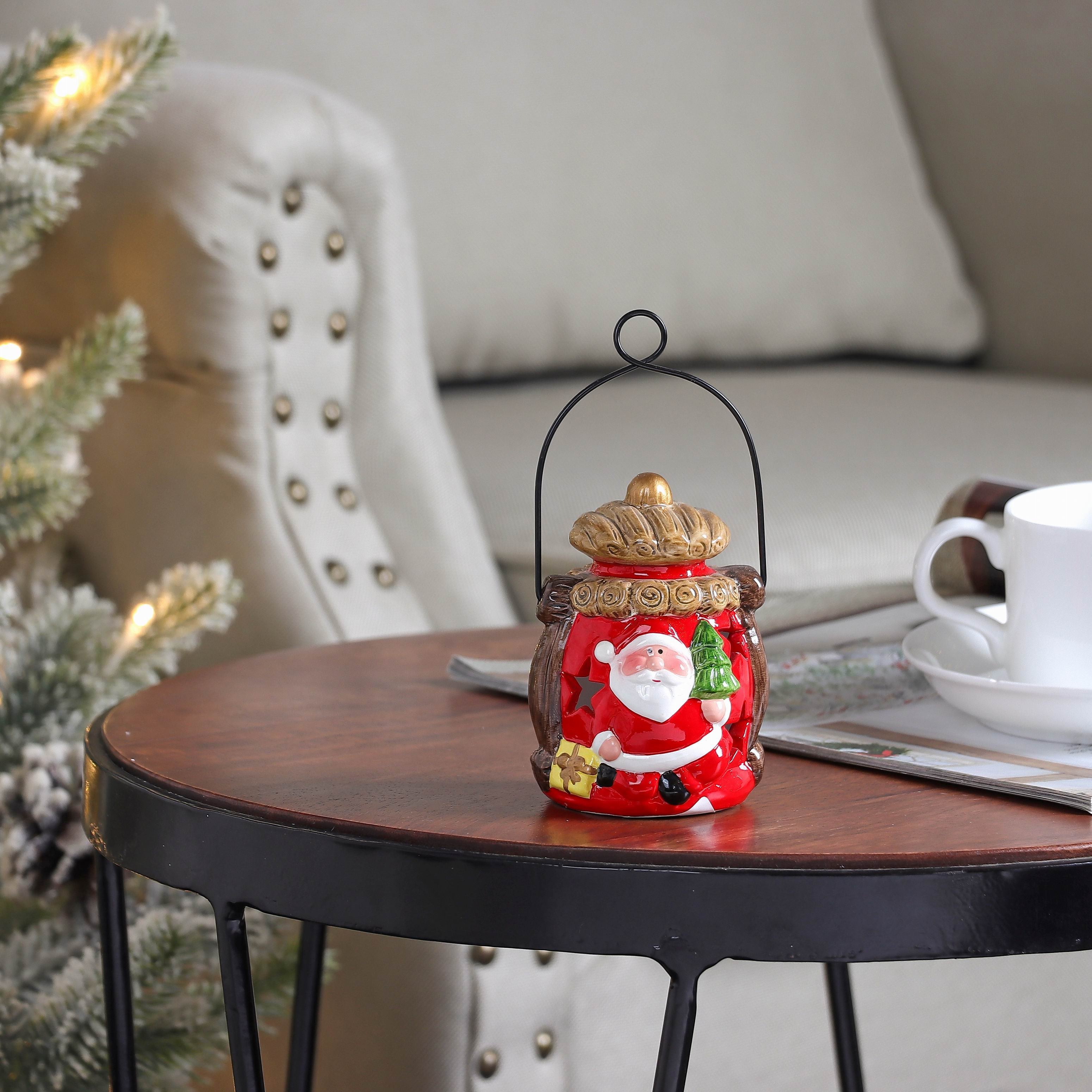 2.5 X 3.5"H SANTA CONTAINER DECOR