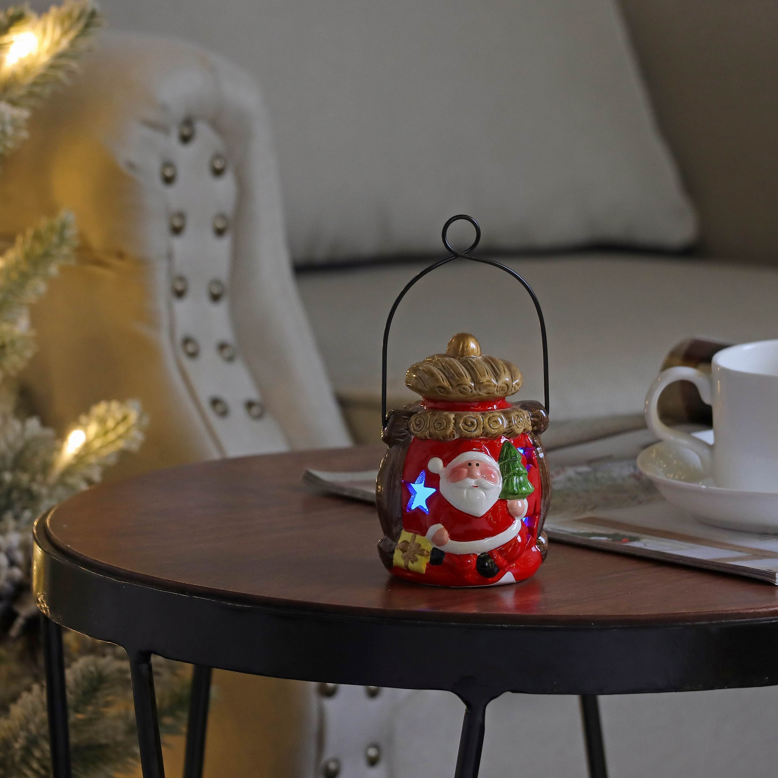 2.5 X 3.5"H SANTA CONTAINER DECOR