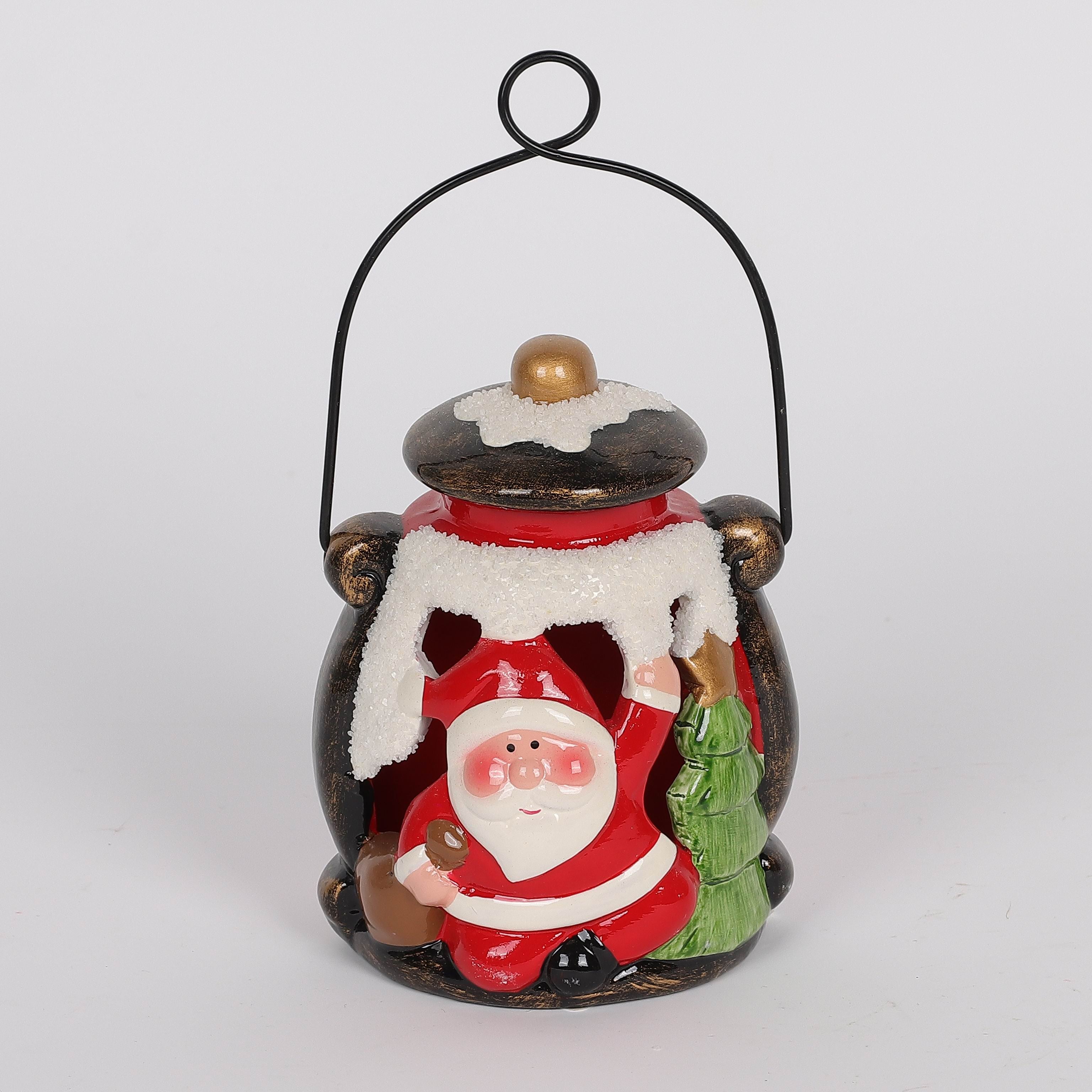 3 X 4"H SANTA CONTAINER DECOR