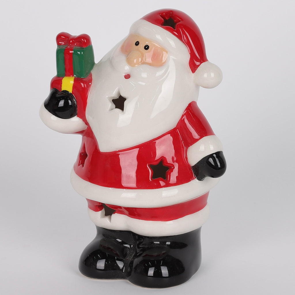 6 X 4.5 X 3"H CERAMIC SANTA DECOR