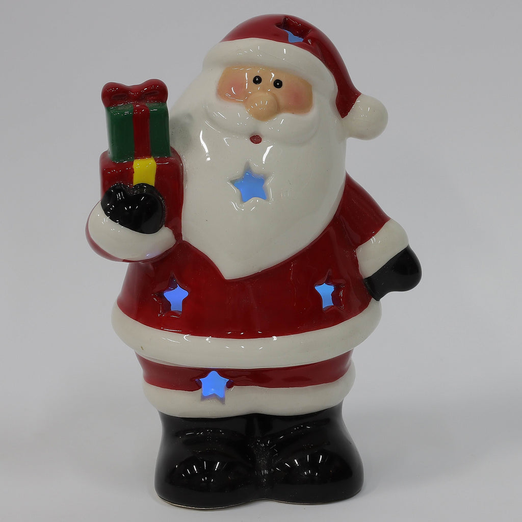 6 X 4.5 X 3"H CERAMIC SANTA DECOR