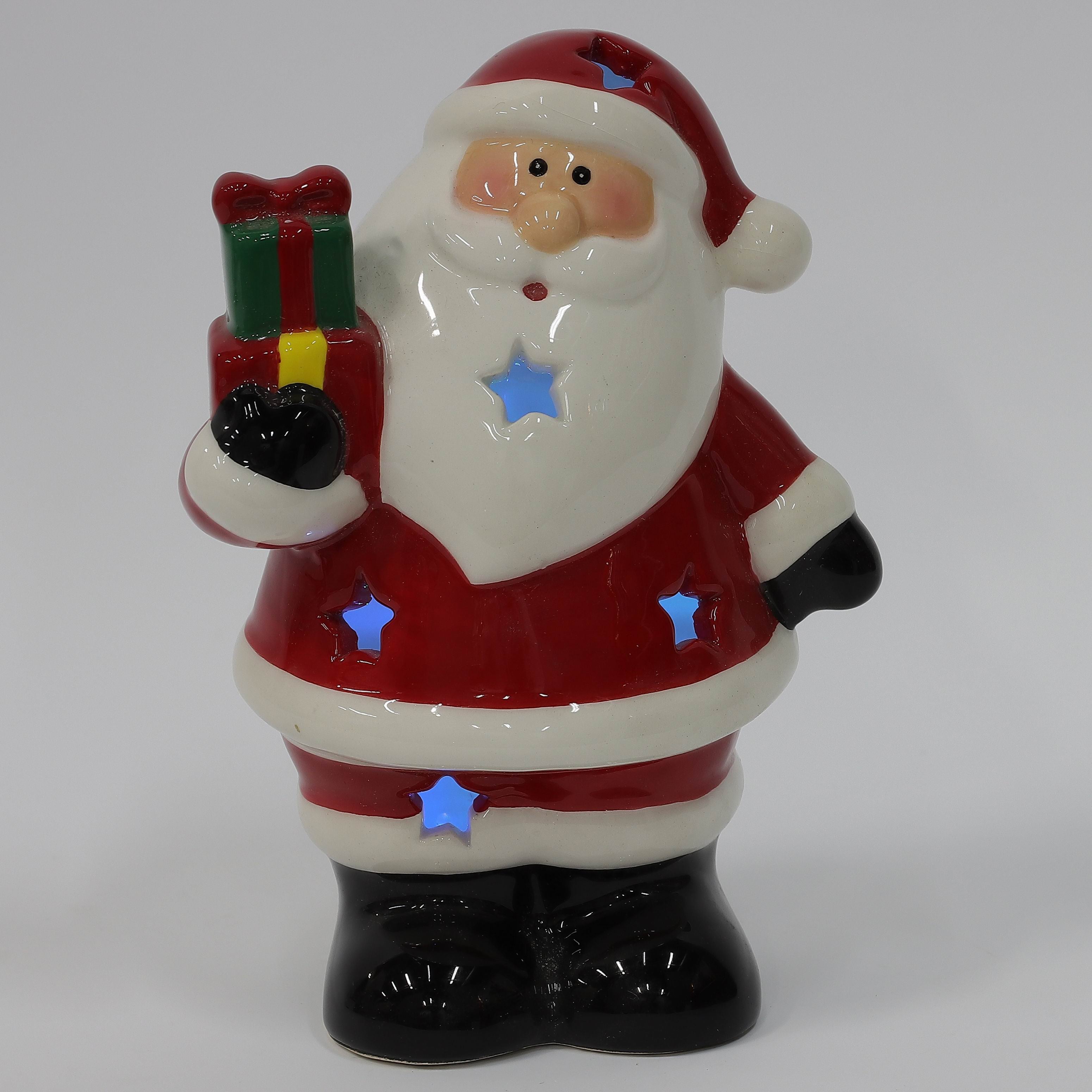 6 X 4.5 X 3"H CERAMIC SANTA DECOR
