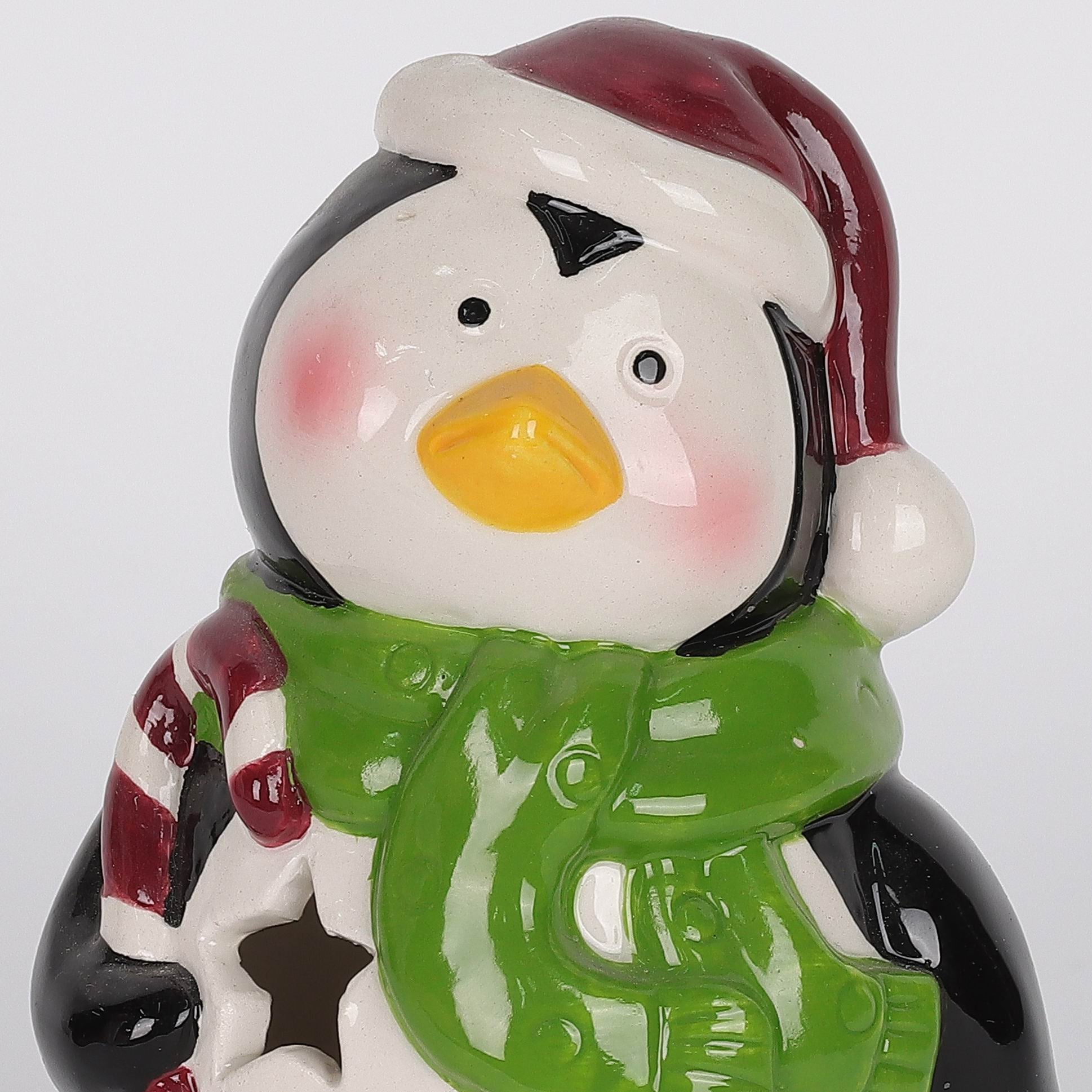 4.5 X 3 X 3"H CERAMIC PENGUIN DECOR