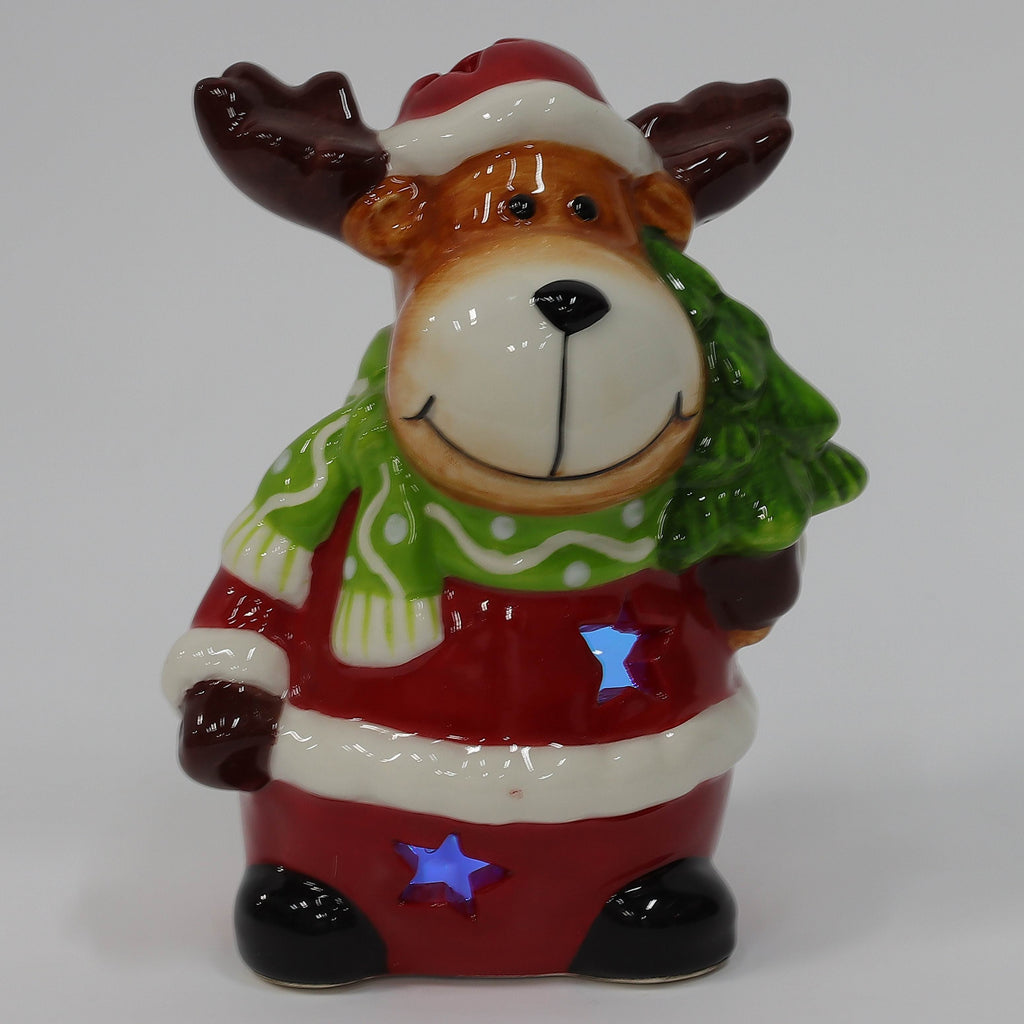 4.75 X 3.5 X 3"H CERAMIC MOOSE DECOR