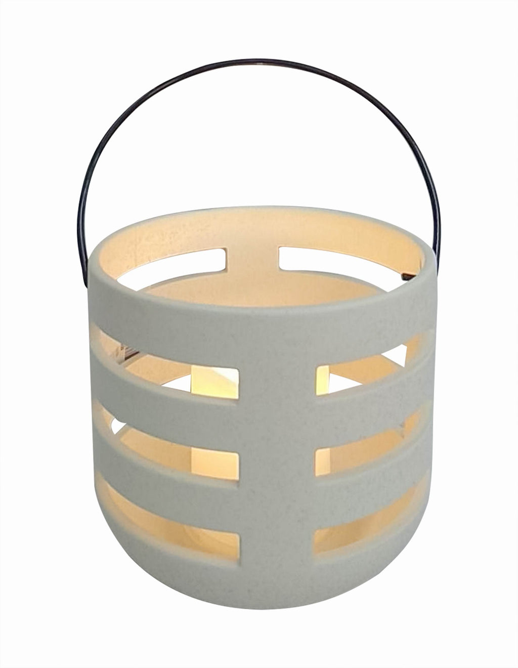 7" Dia.X 6.5" HT. Ceramic Lantern