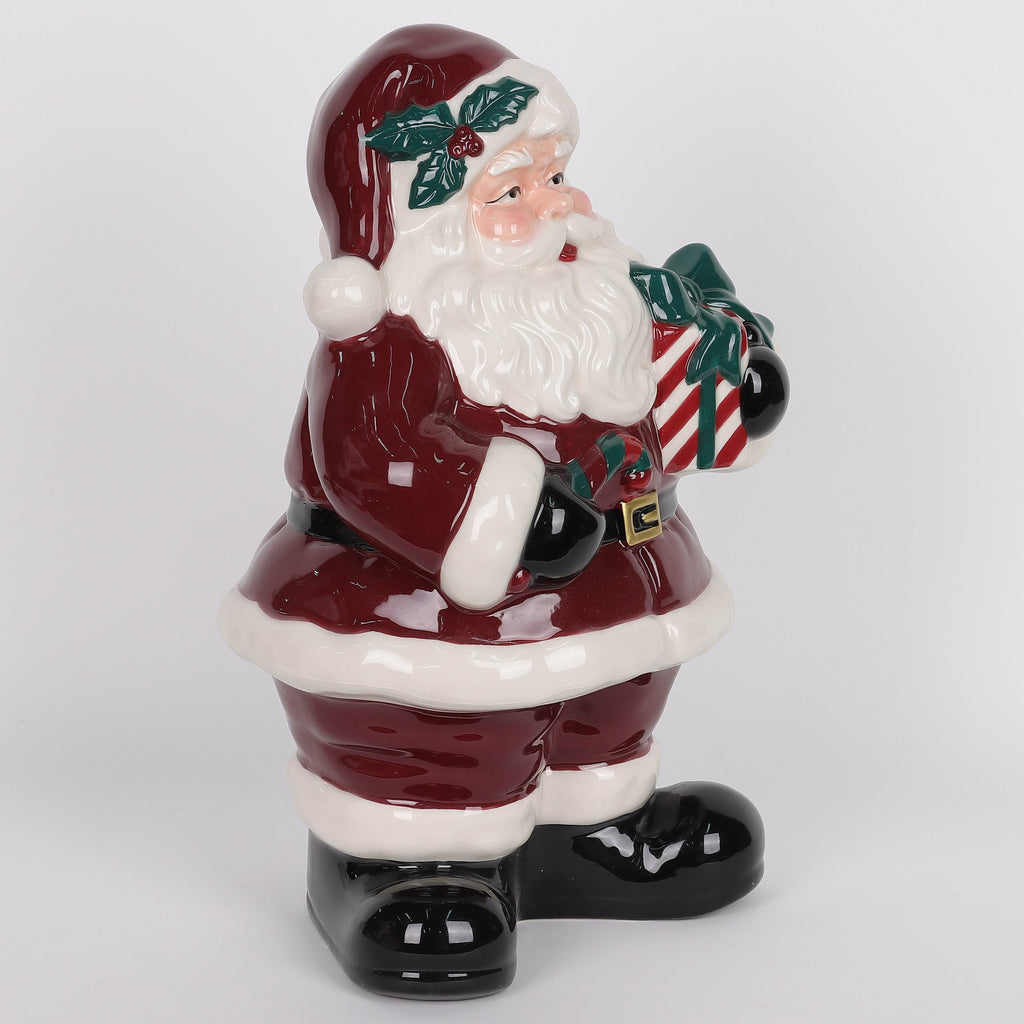 7 X 6.5 X 12"H CERAMIC SANTA DECOR