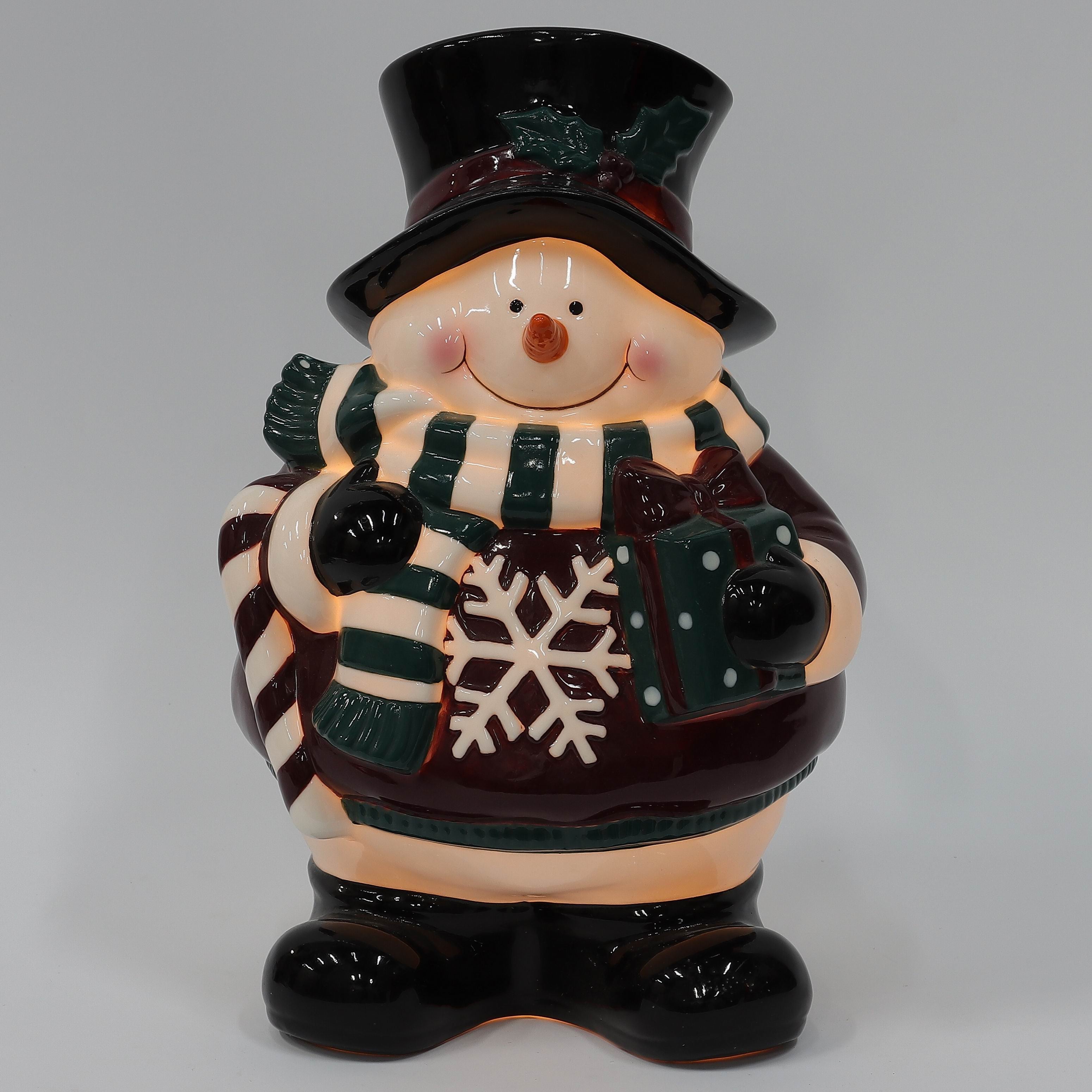 8 X 6 X 12"H CERAMIC SNOWMAN DECOR