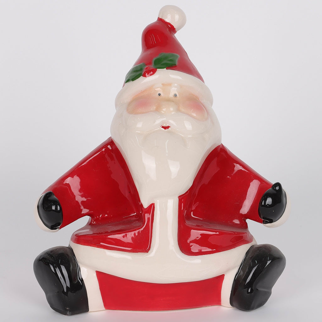 6 X 3.5 X 6.75"H CERAMIC SANTA DECOR