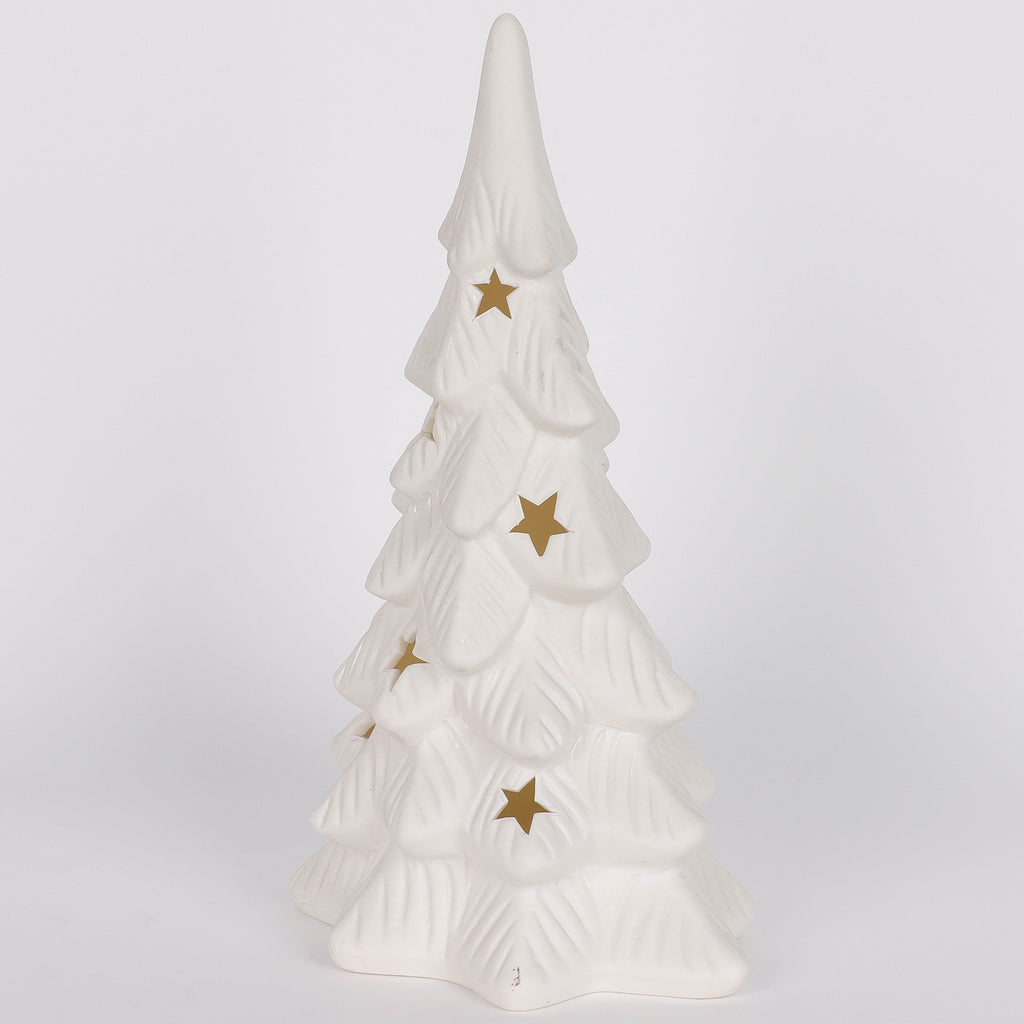 6.5 X 5 X 10.5"H CERAMIC TREE DECOR