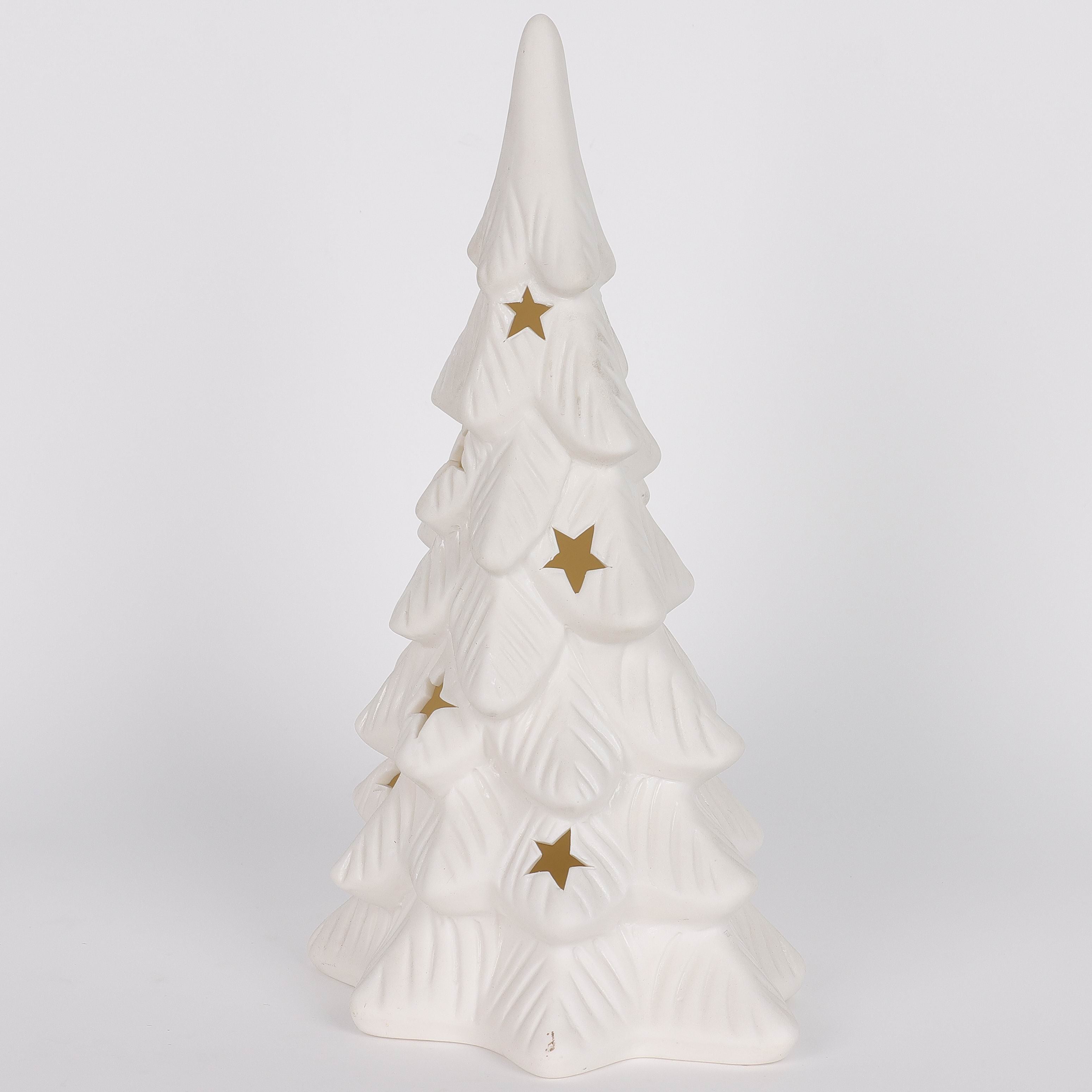 6.5 X 5 X 10.5"H CERAMIC TREE DECOR
