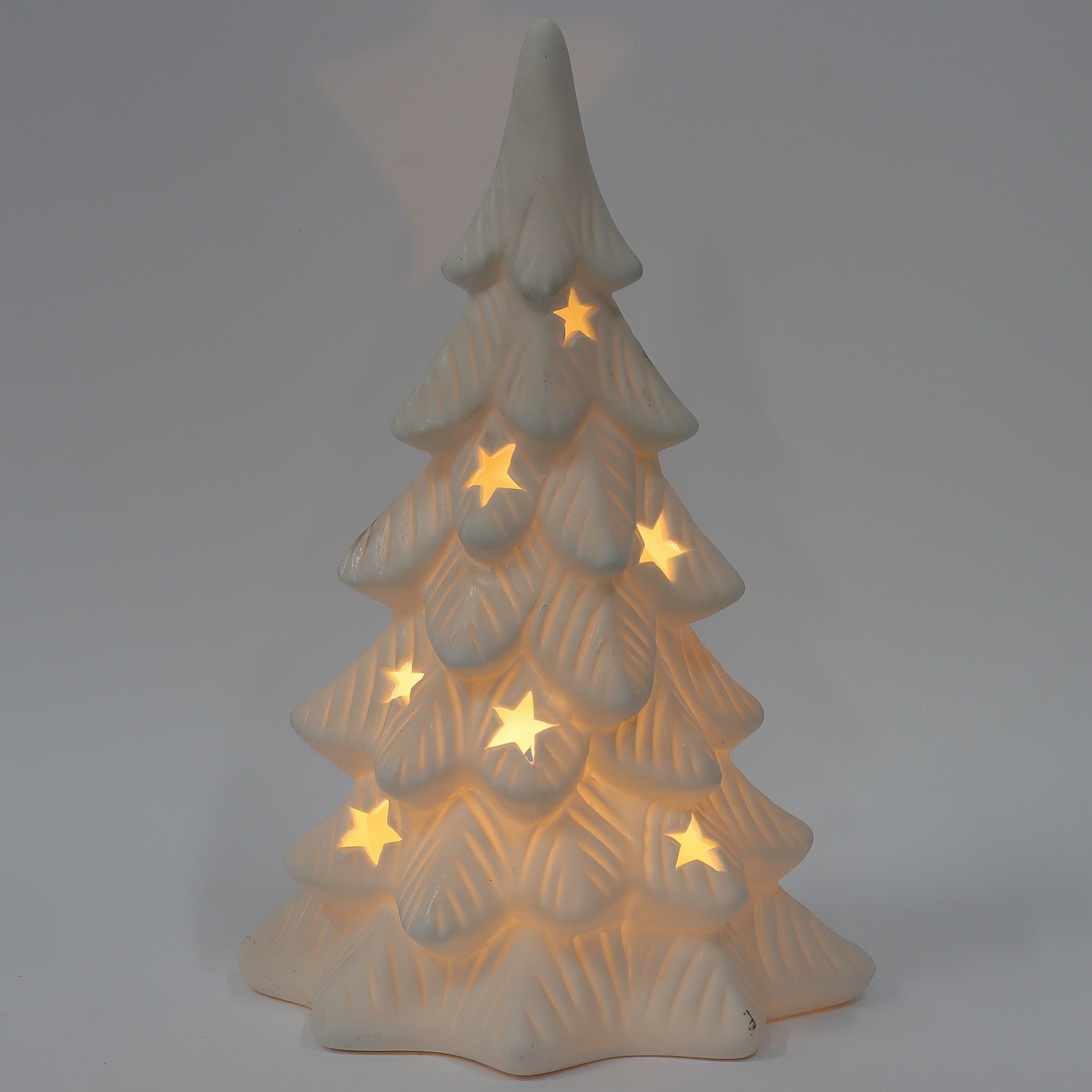 6.5 X 5 X 10.5"H CERAMIC TREE DECOR