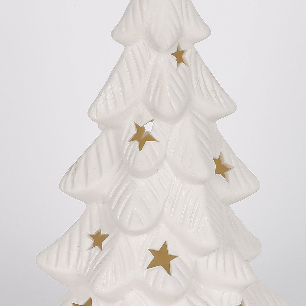 6.5 X 5 X 10.5"H CERAMIC TREE DECOR
