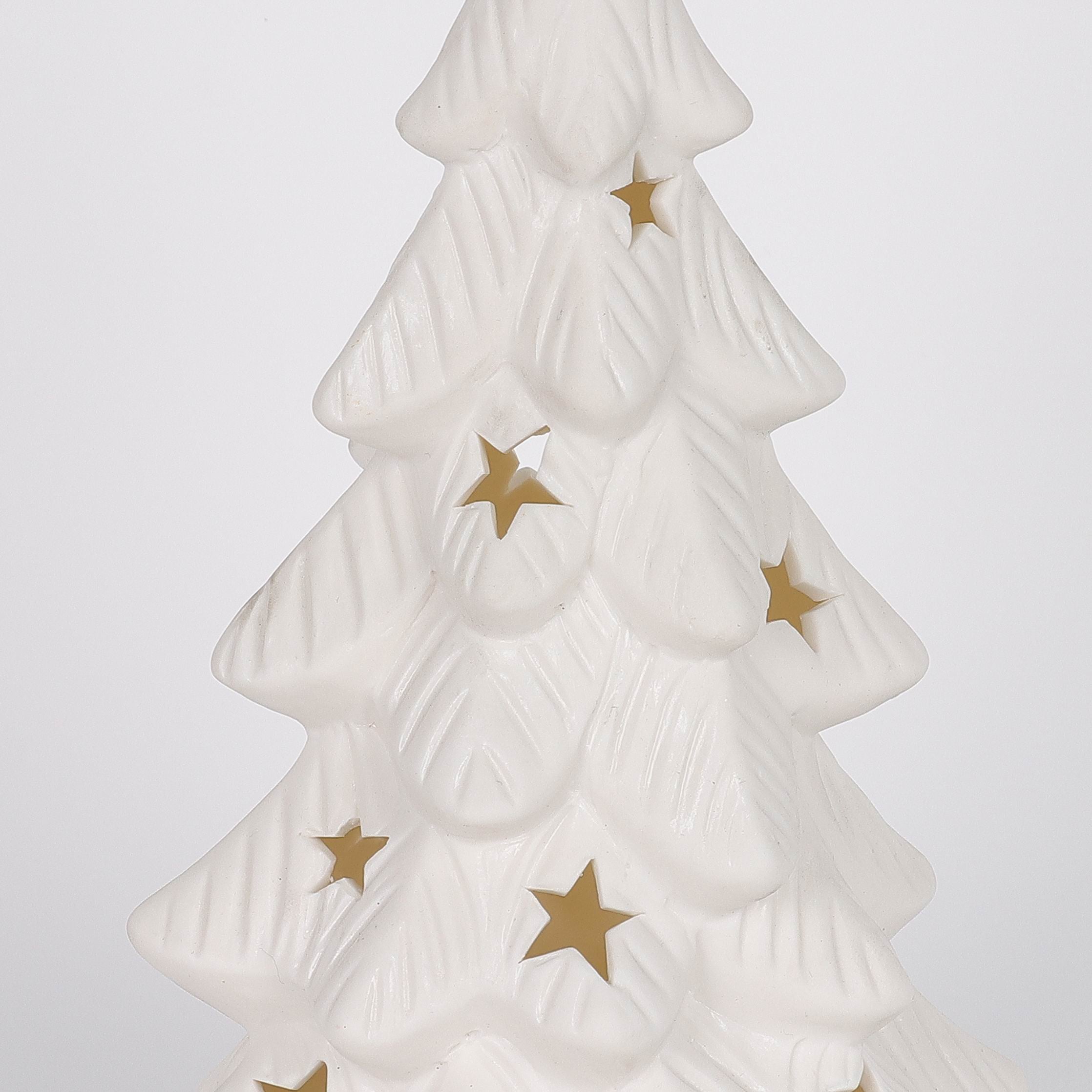 6.5 X 5 X 10.5"H CERAMIC TREE DECOR