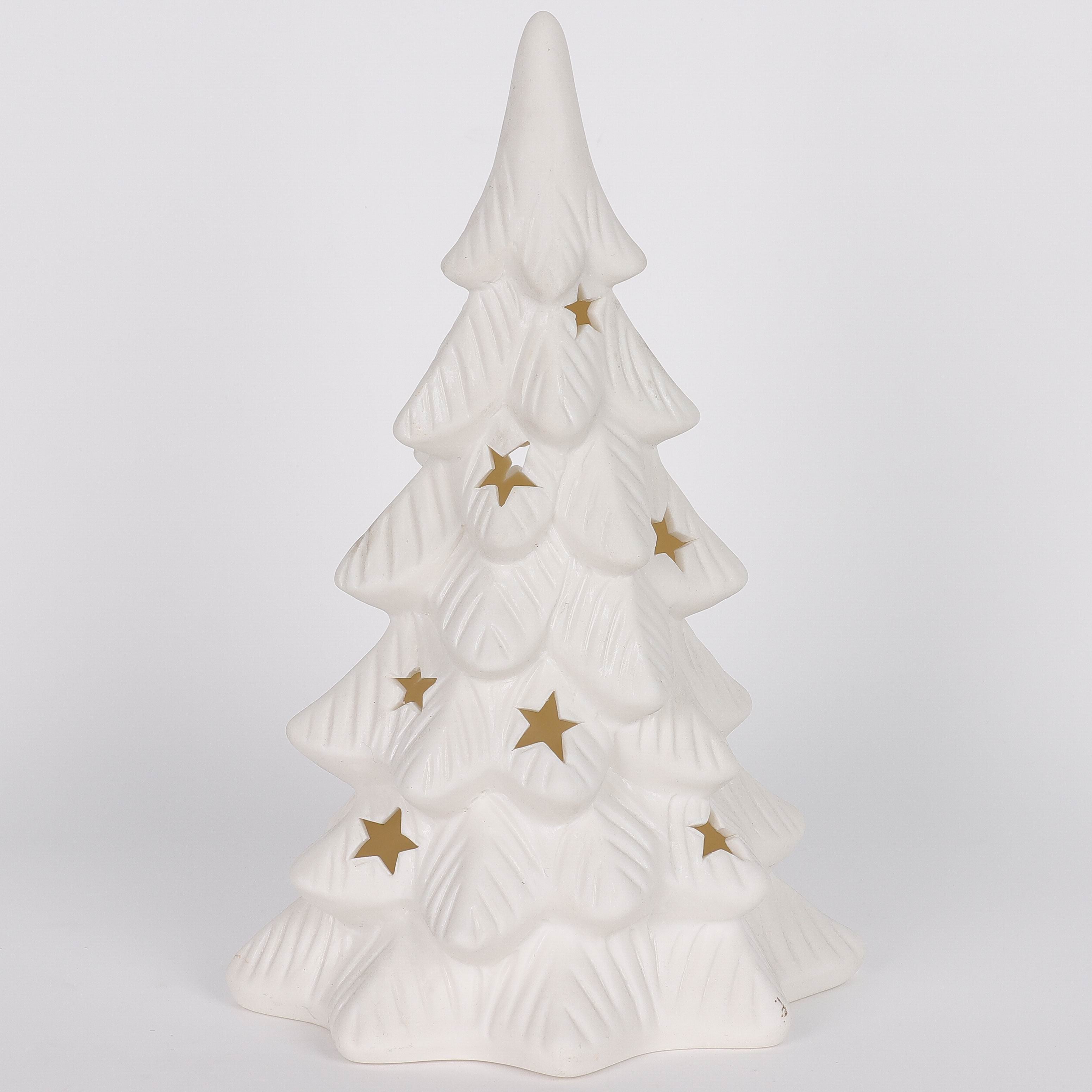 6.5 X 5 X 10.5"H CERAMIC TREE DECOR