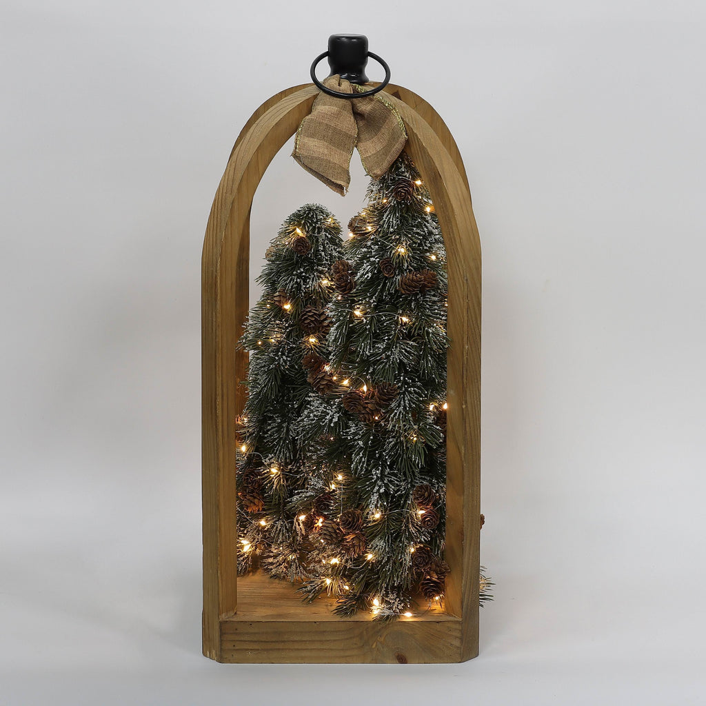 27"H TREE LANTERN DECOR