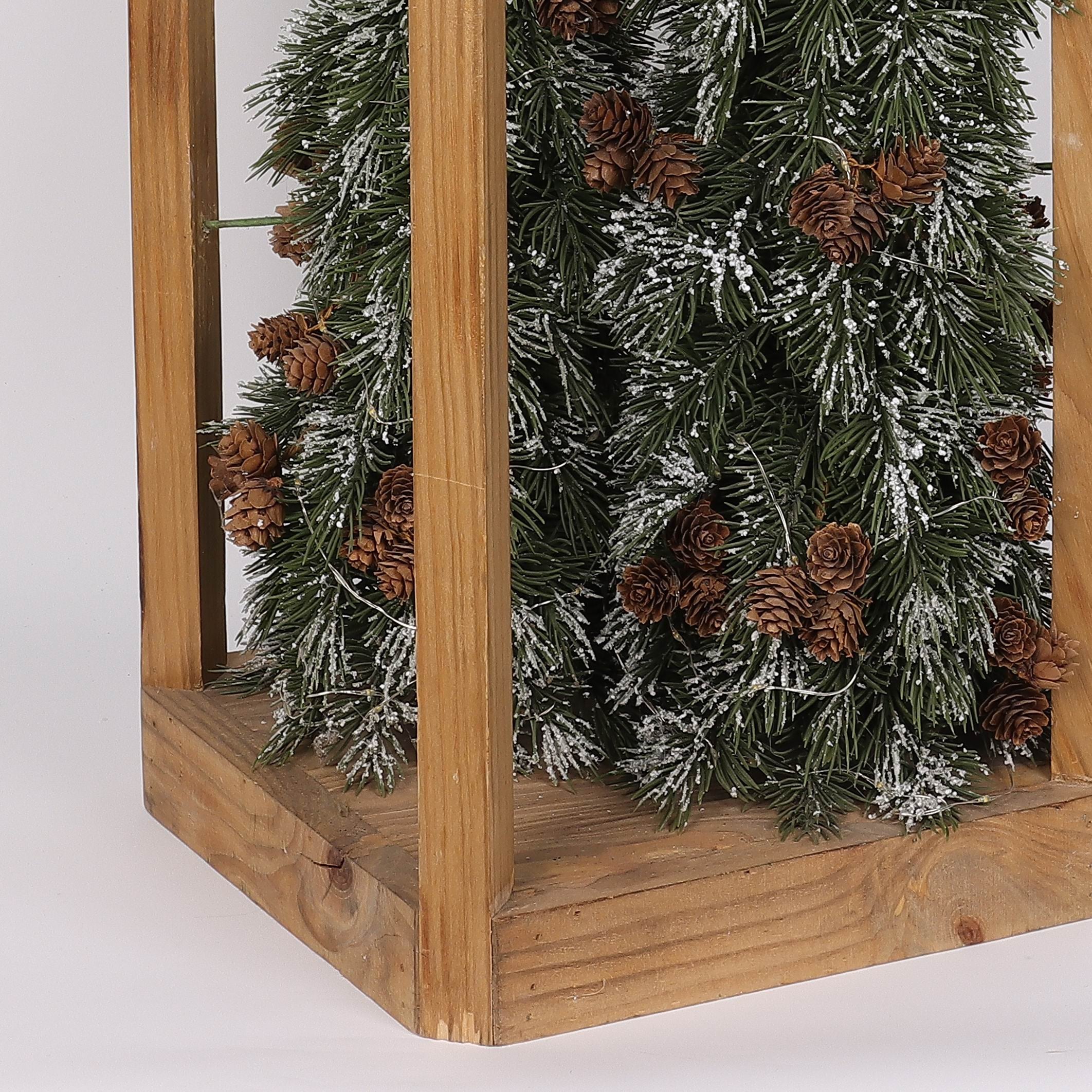 27"H TREE LANTERN DECOR
