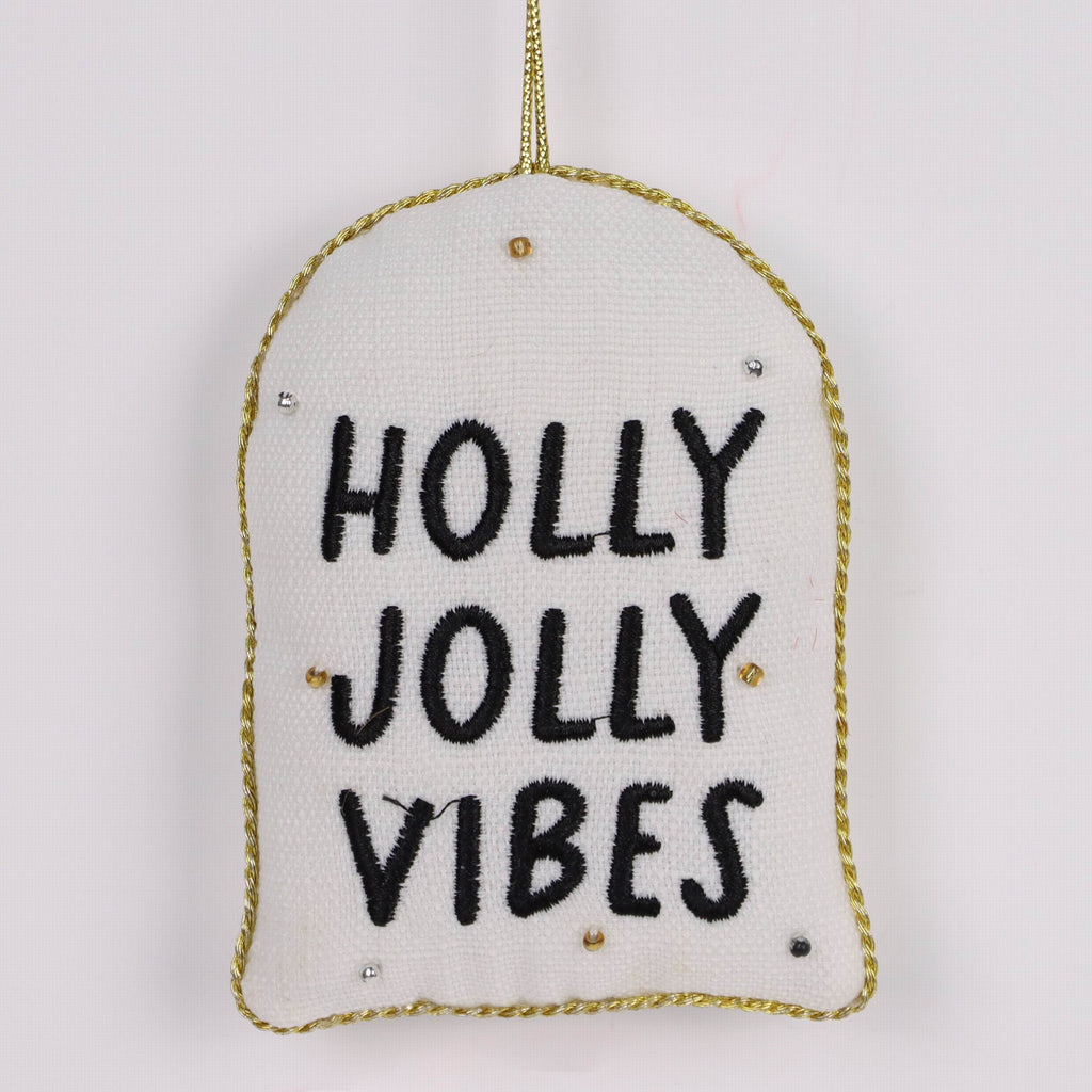 "Holly Jolly Vibes" ornament