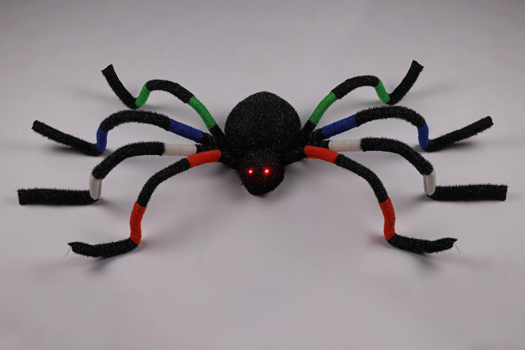 11.5" Halloween Black/ Orange Spider