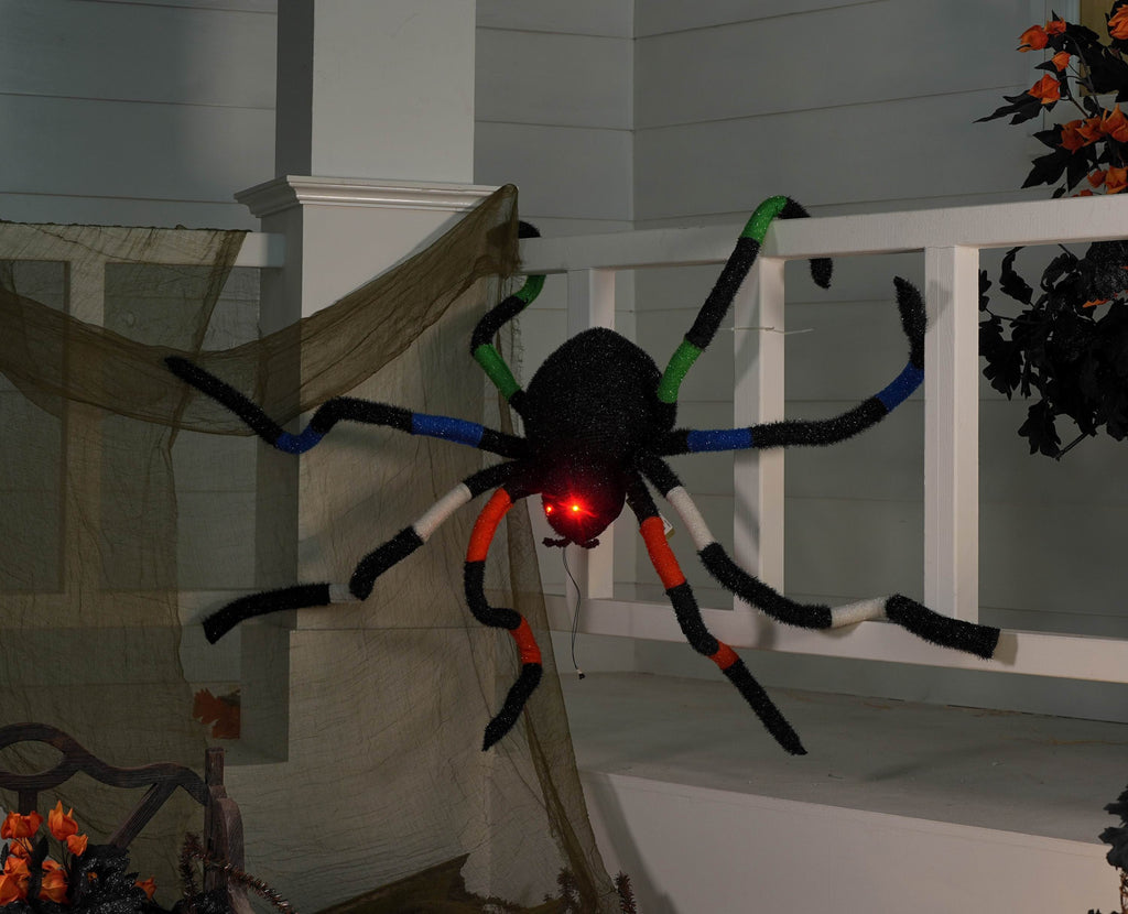 11.5" Halloween Black/ Orange Spider