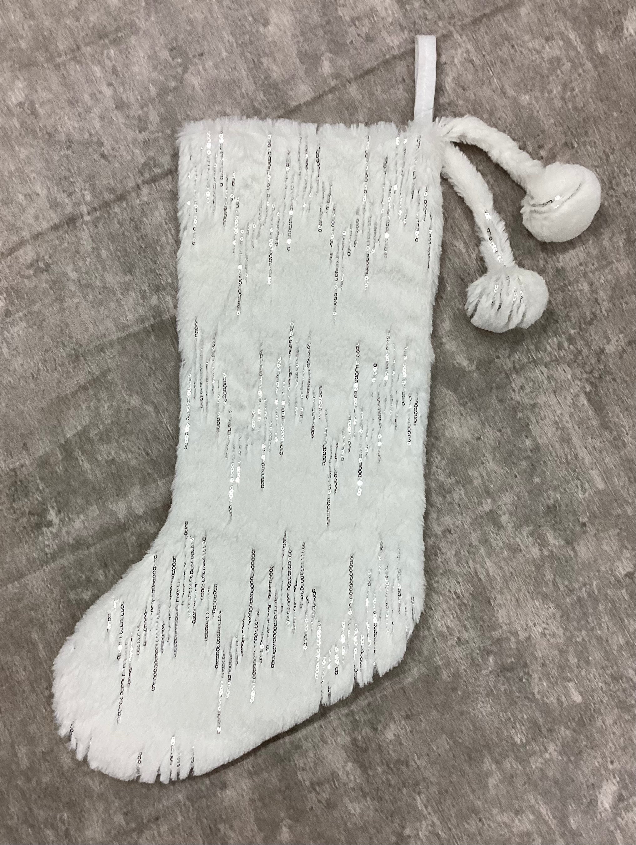 20" White/Silver Stocking