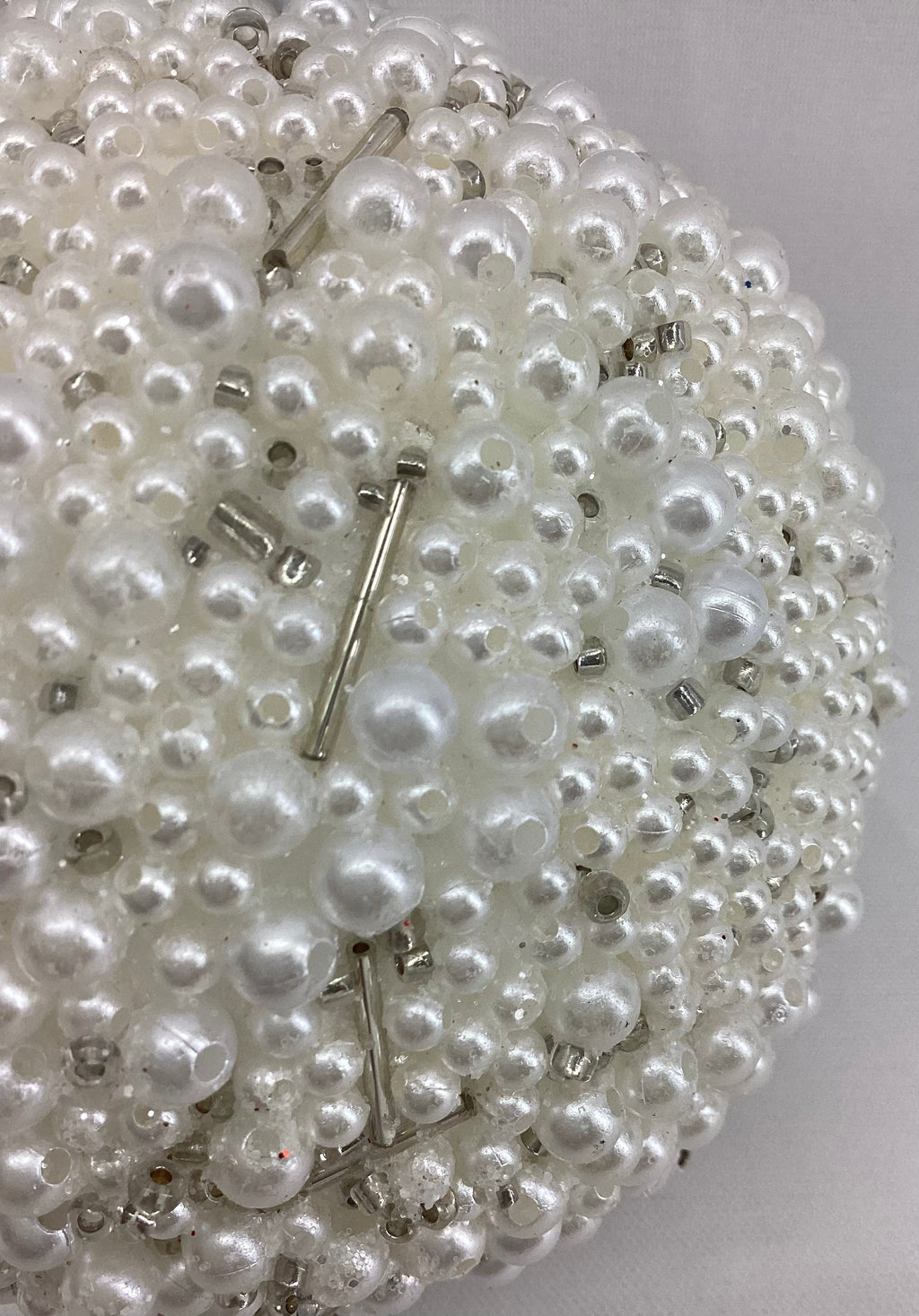 4.5" Dia. Silver Pearl Ornament