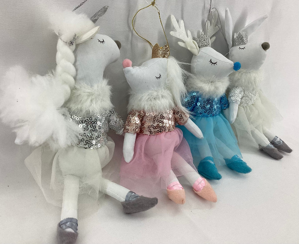 Ballerina Animals Ornaments (4 styles)