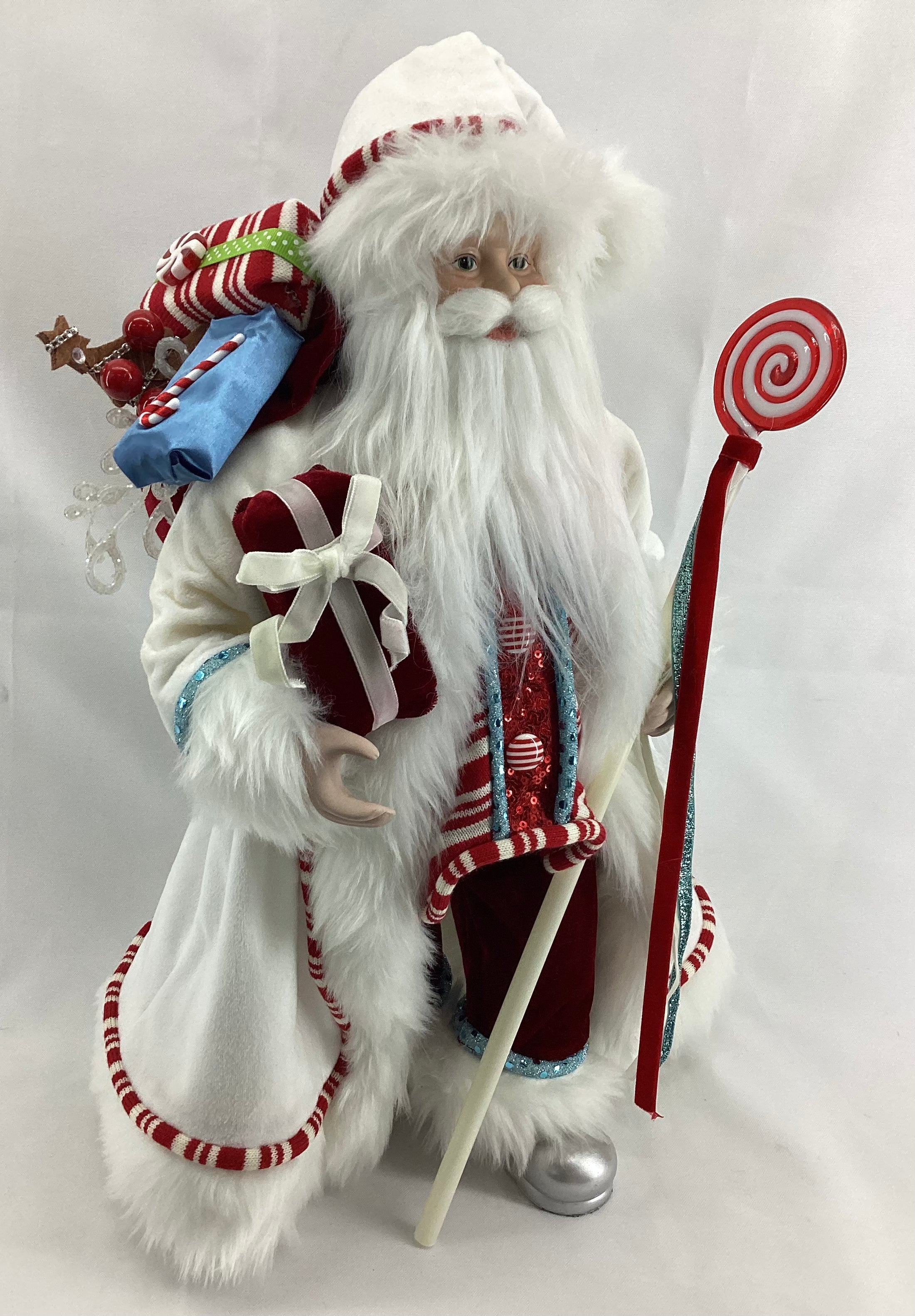 18" Candy Cane Stripe Santa