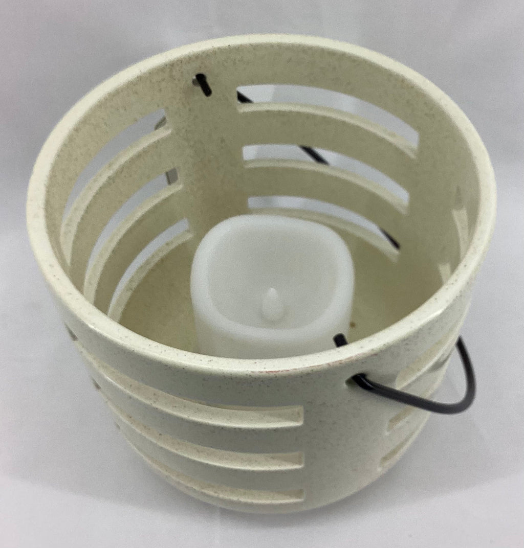 7" Dia.X 6.5" HT. Ceramic Lantern