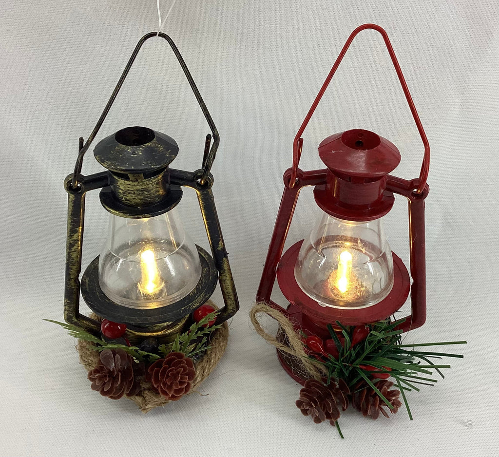 4.5" HT. Light Up Ornament Lantern (2 Styles)