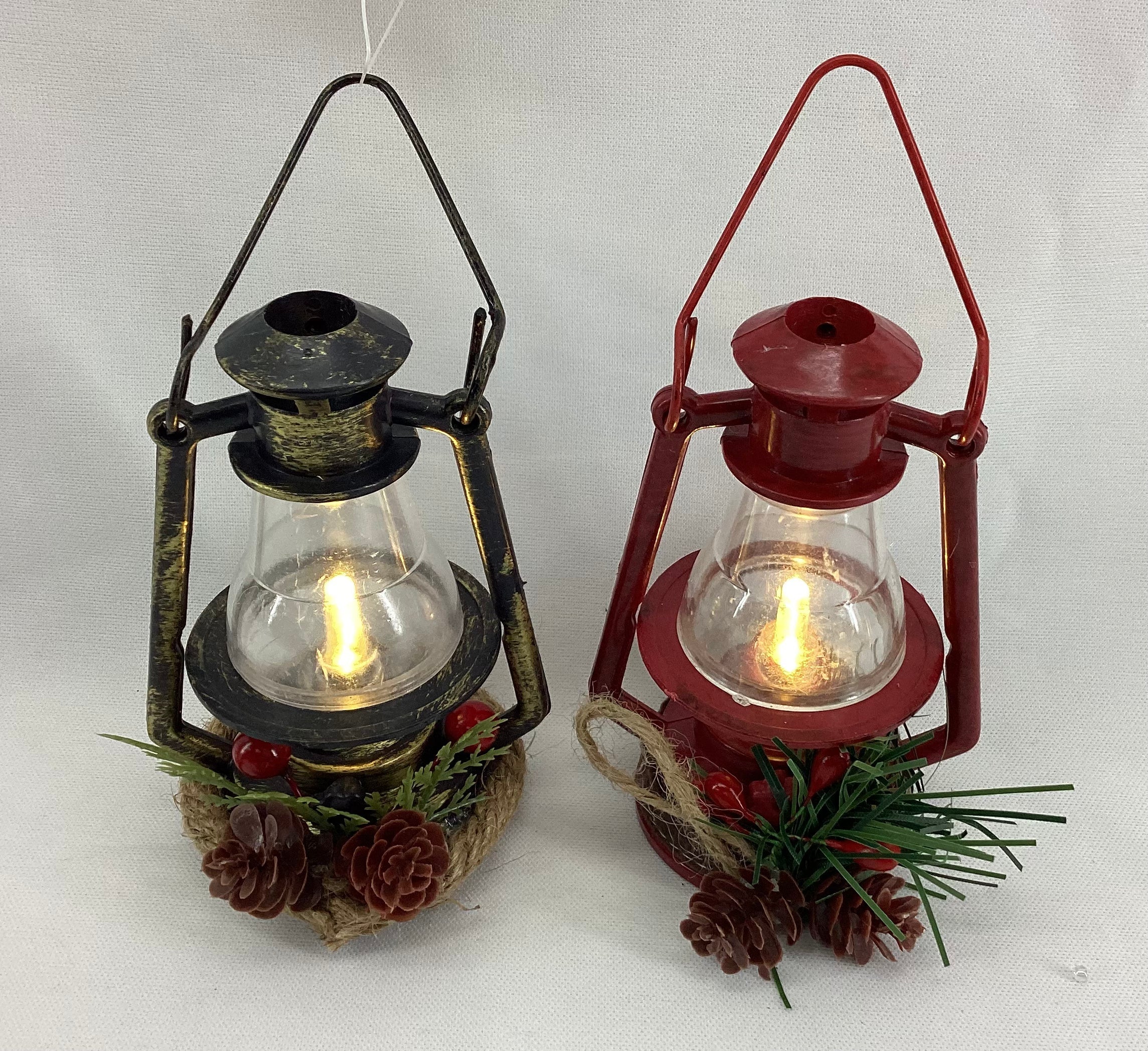 4.5" HT. Light Up Ornament Lantern (2 Styles)