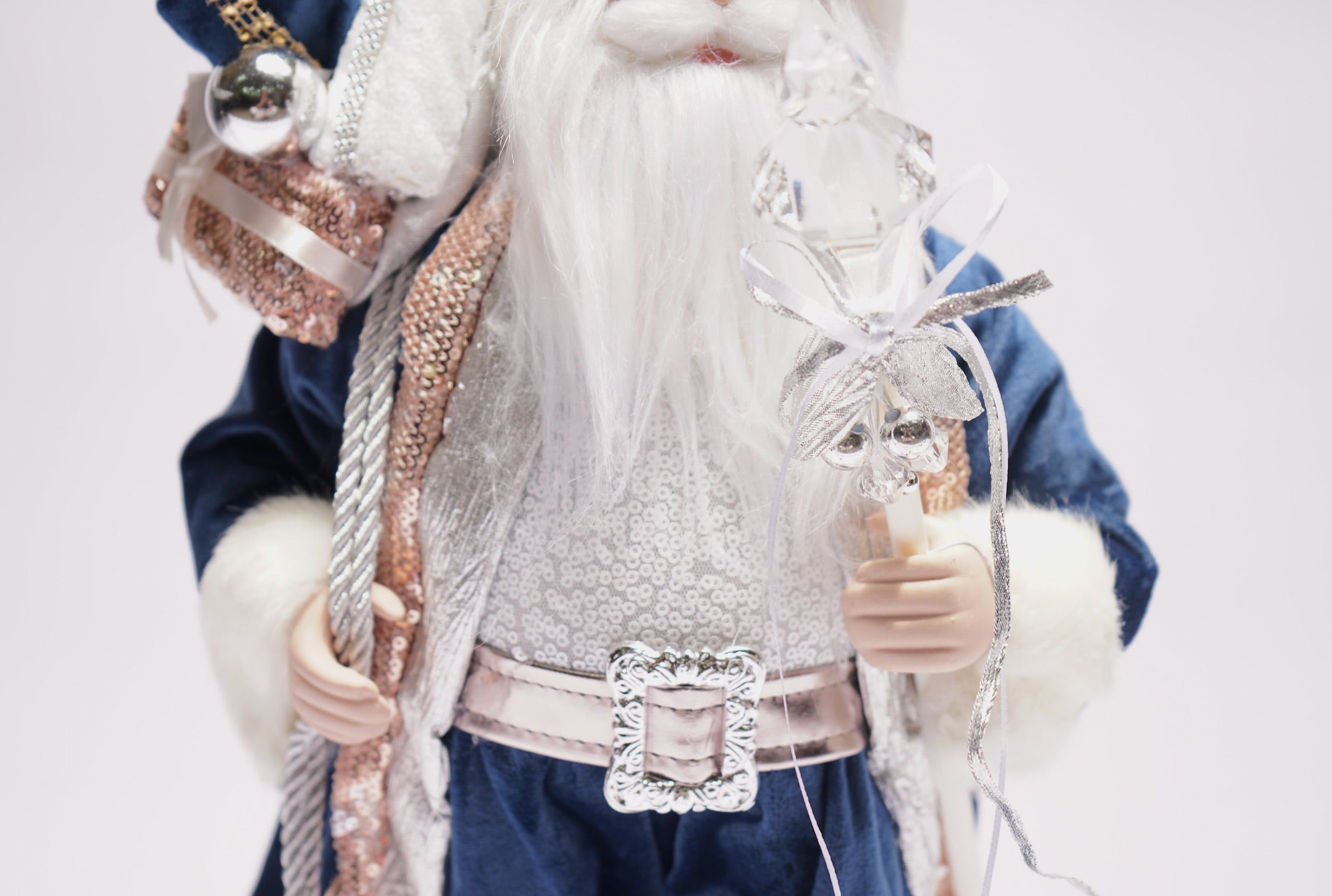 18" Royal Blue Santa With Crystal